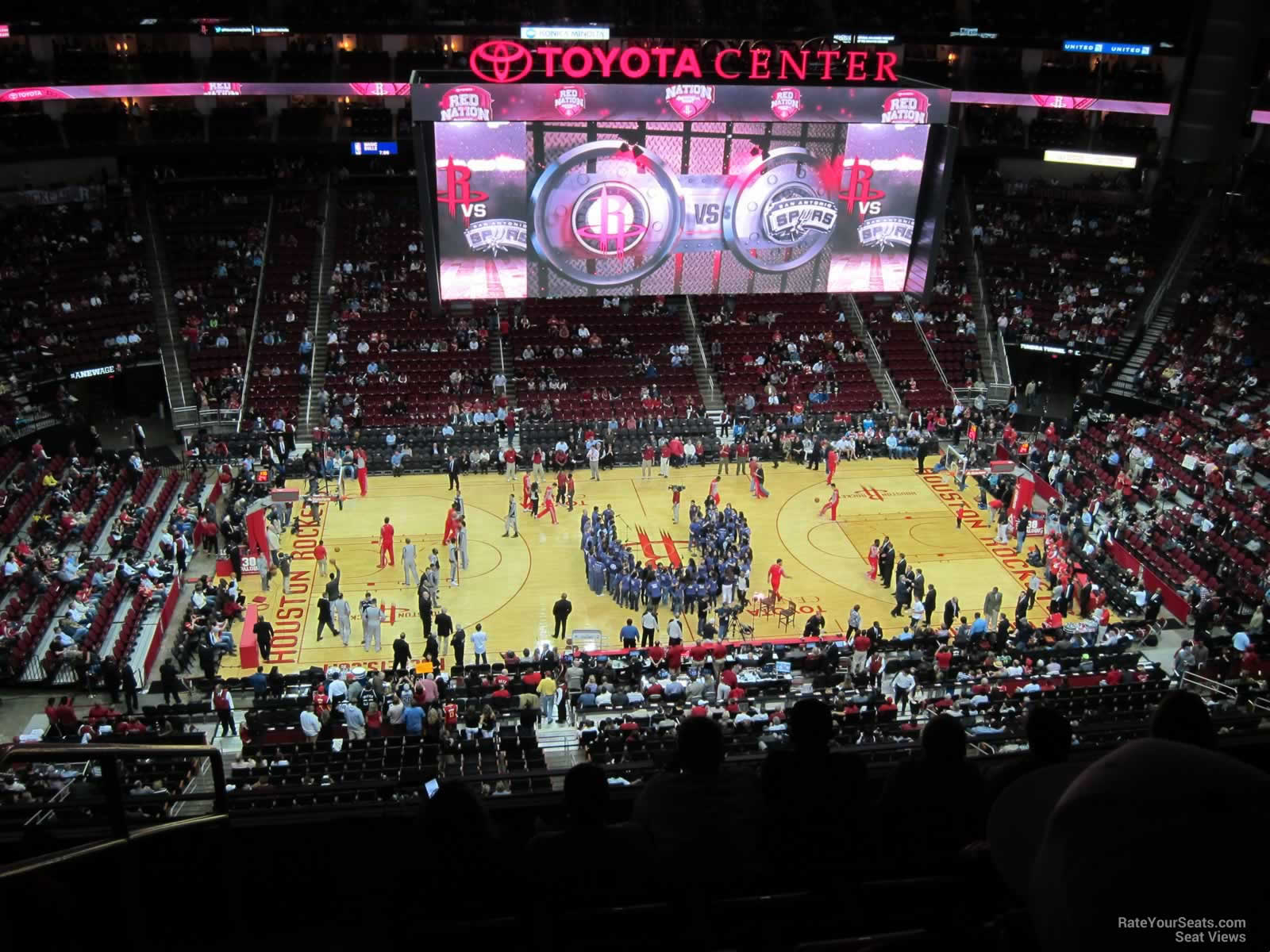section 427, row 6 seat view  for basketball - toyota center