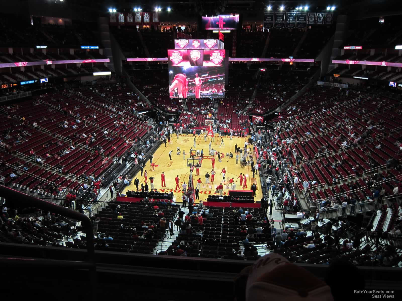 section 434, row 3 seat view  for basketball - toyota center