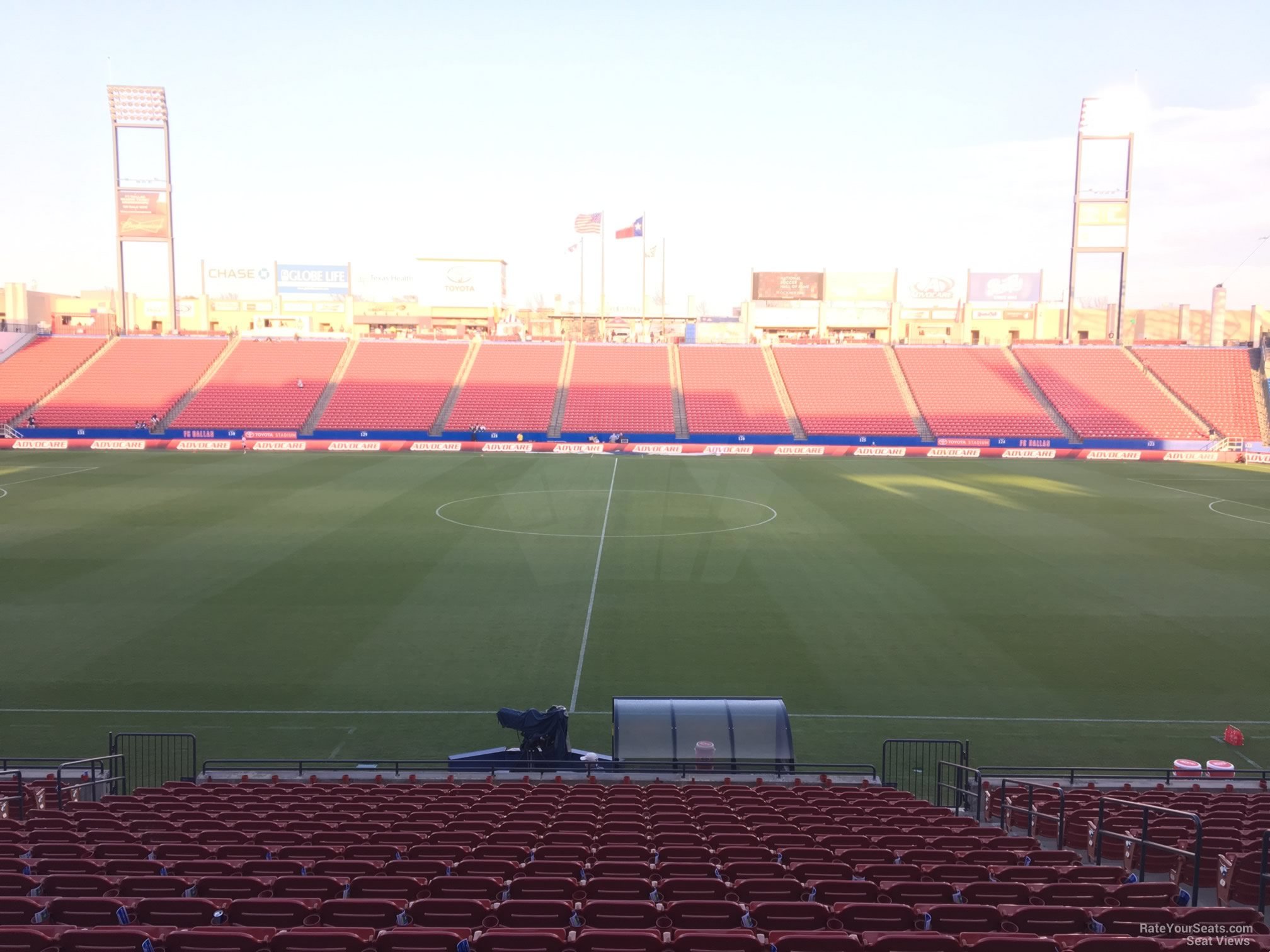 section 106, row 19 seat view  for soccer - toyota stadium
