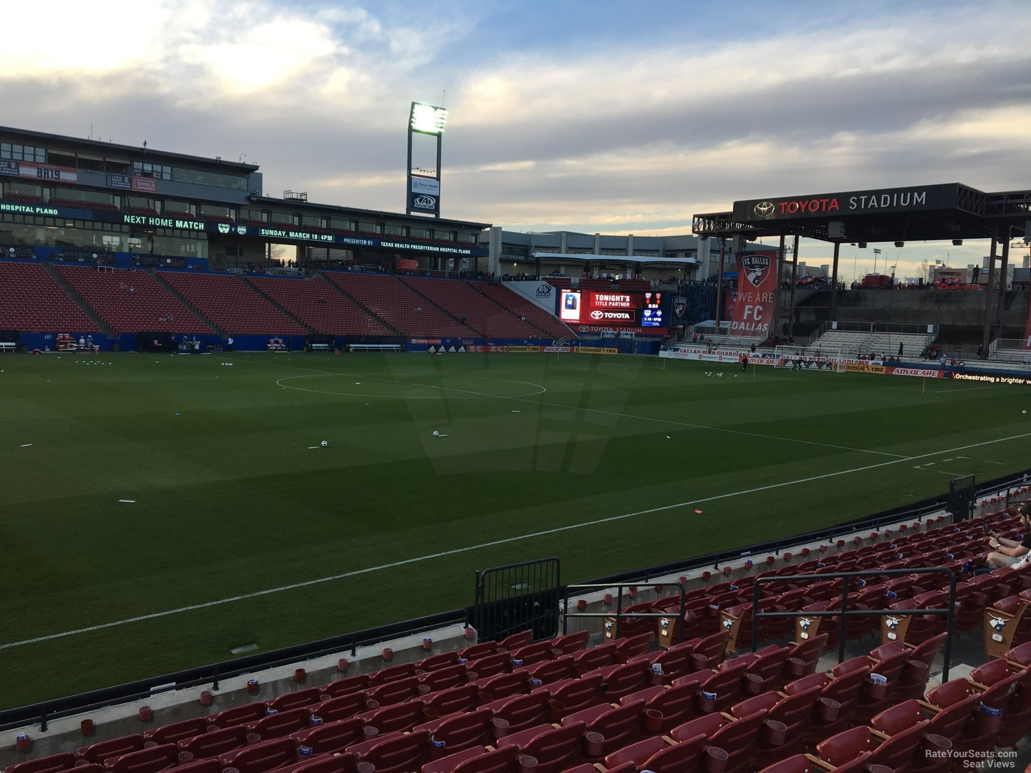 section 124, row 10 seat view  for soccer - toyota stadium
