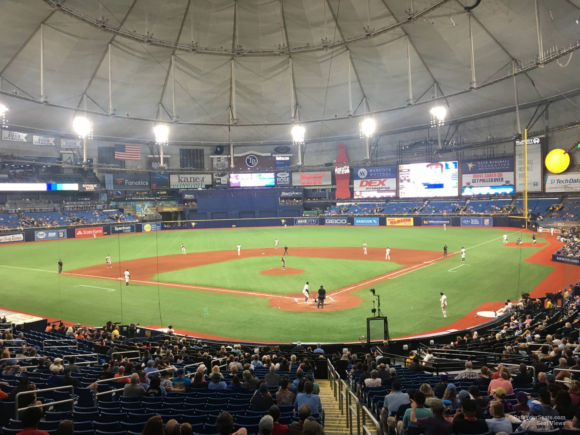 section 103, row jj seat view  for baseball - tropicana field