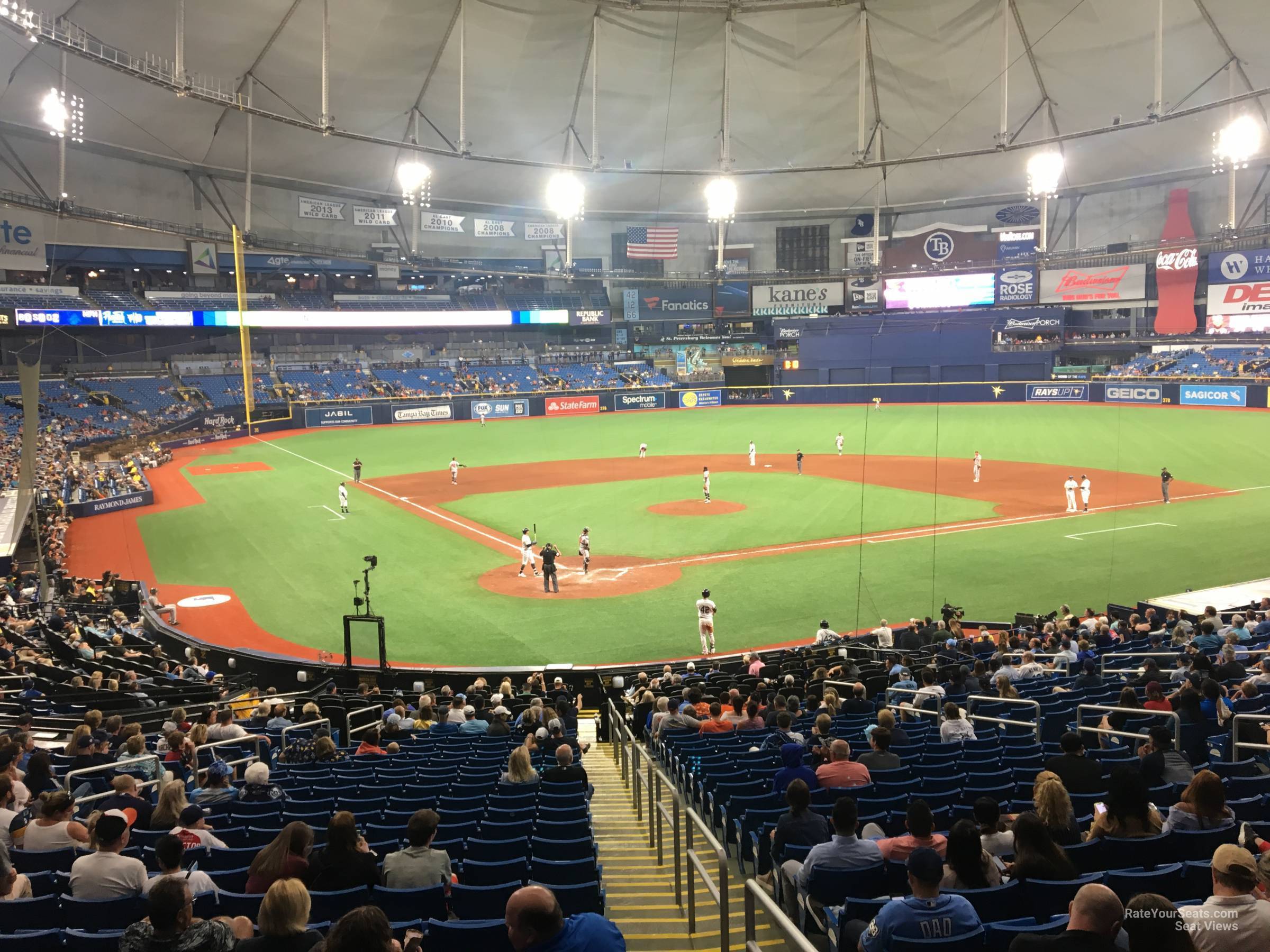 section 104, row jj seat view  for baseball - tropicana field