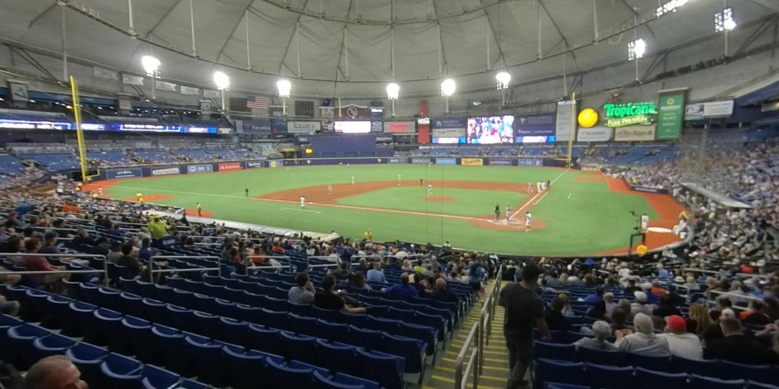 section 105 panoramic seat view  for baseball - tropicana field