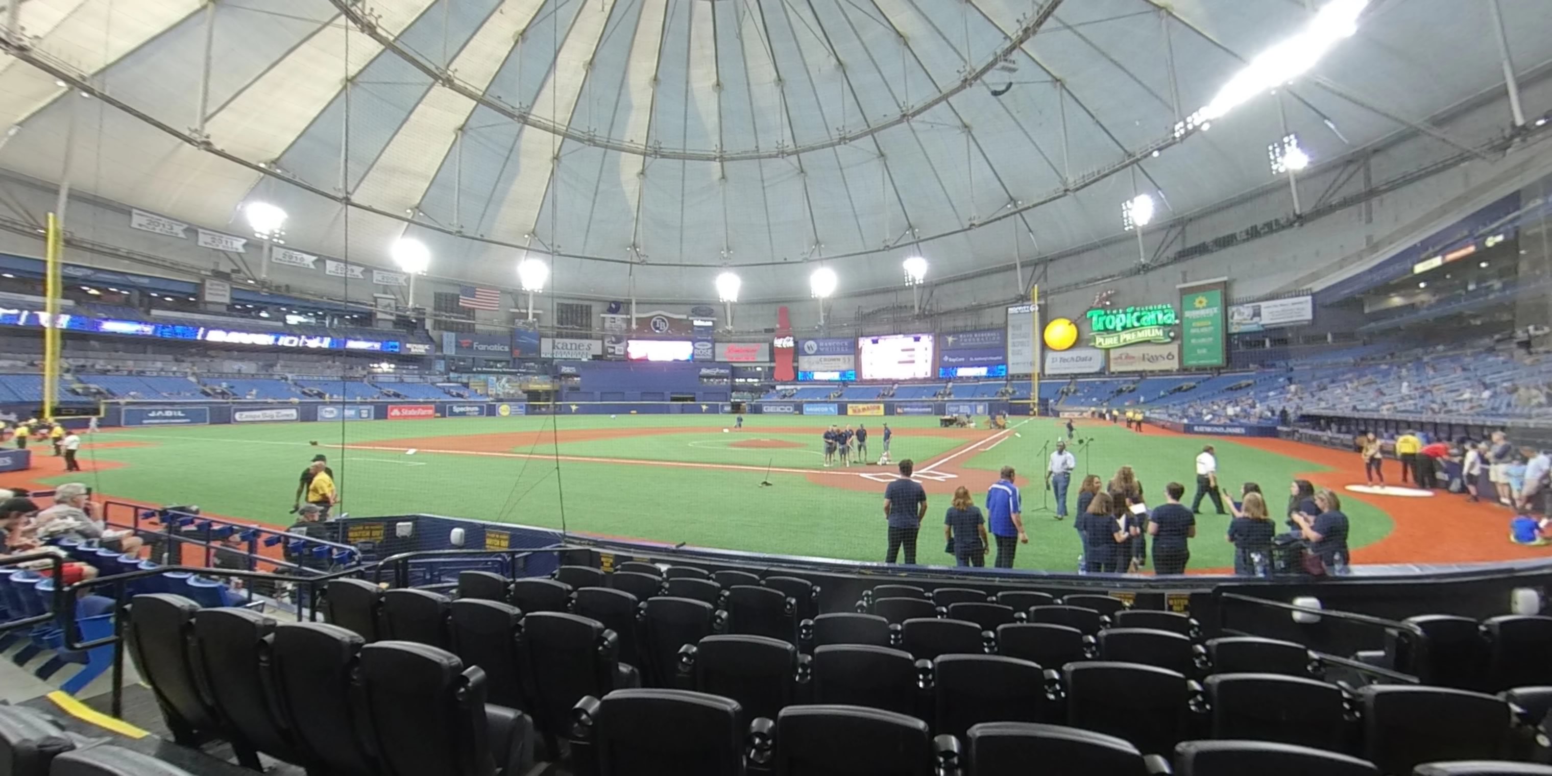 section 107 panoramic seat view  for baseball - tropicana field