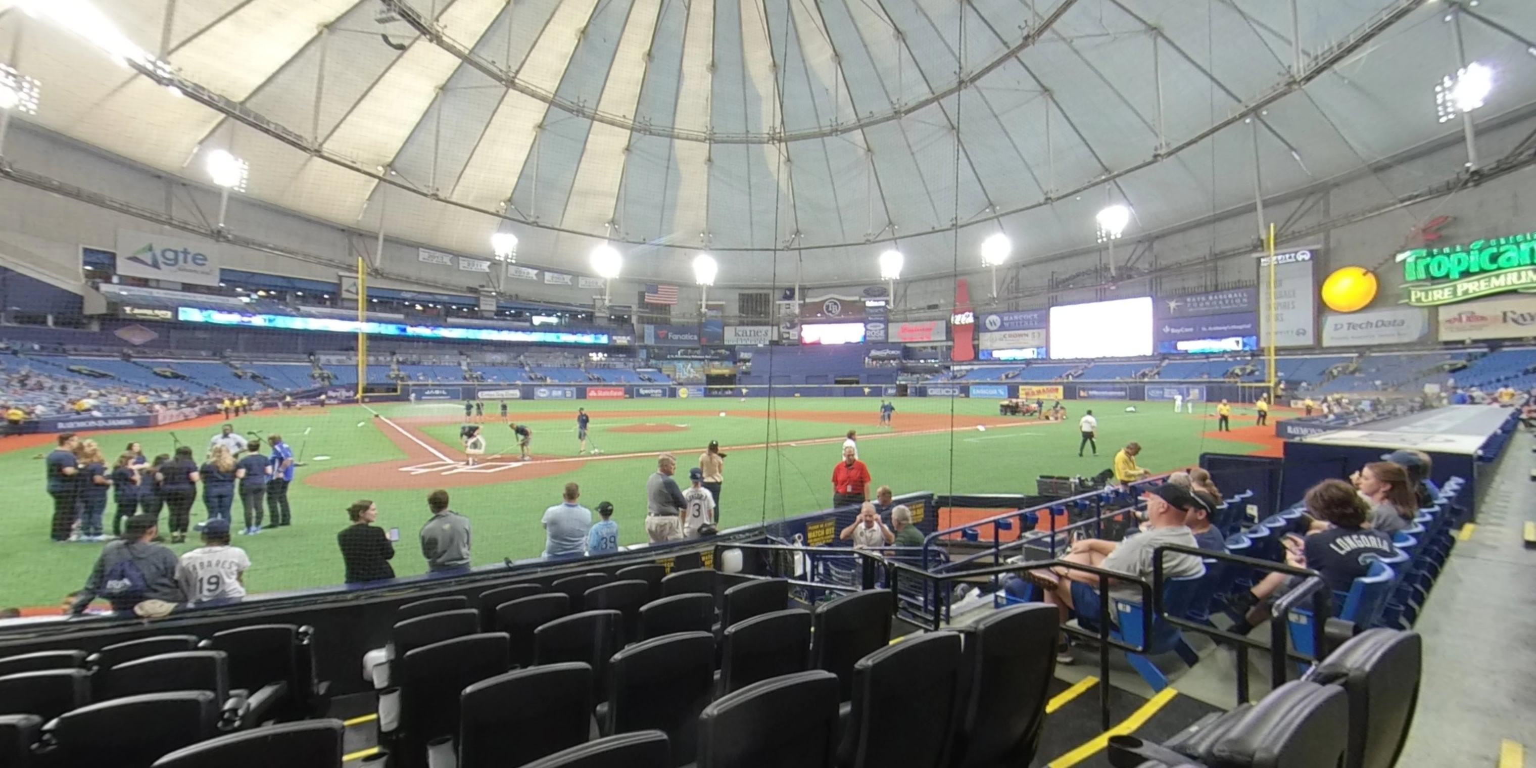 section 108 panoramic seat view  for baseball - tropicana field