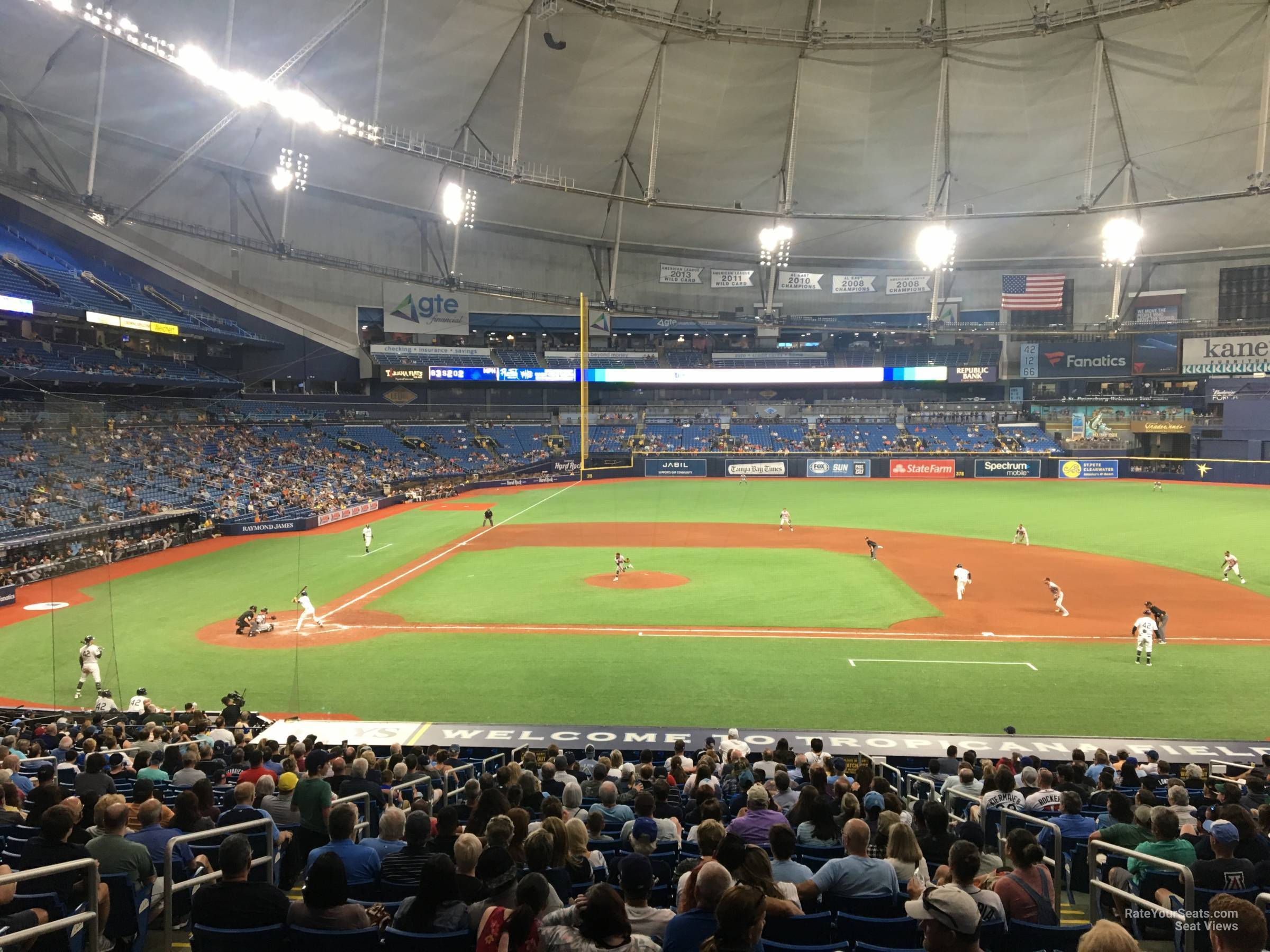 section 114, row jj seat view  for baseball - tropicana field
