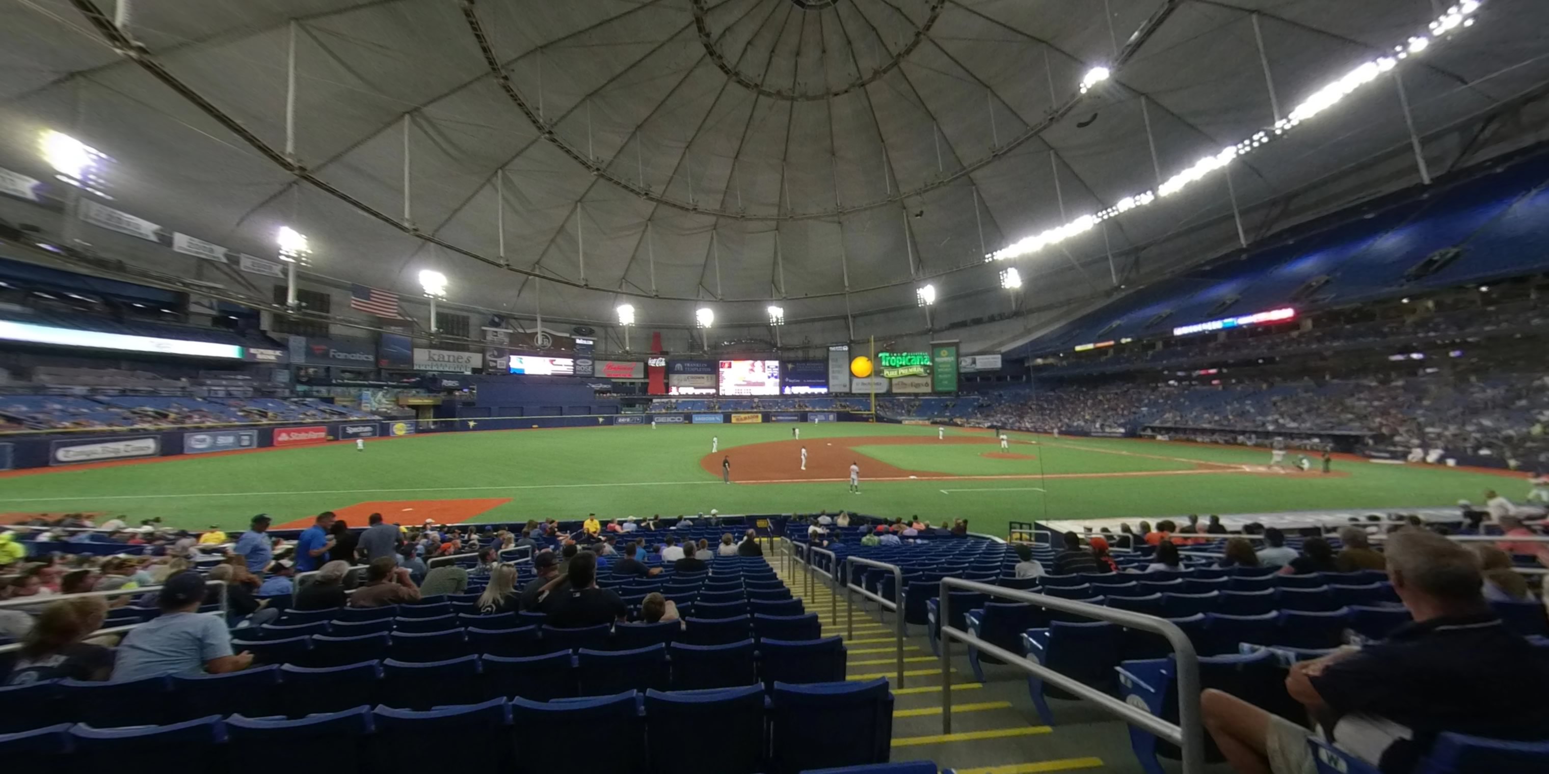 section 121 panoramic seat view  for baseball - tropicana field