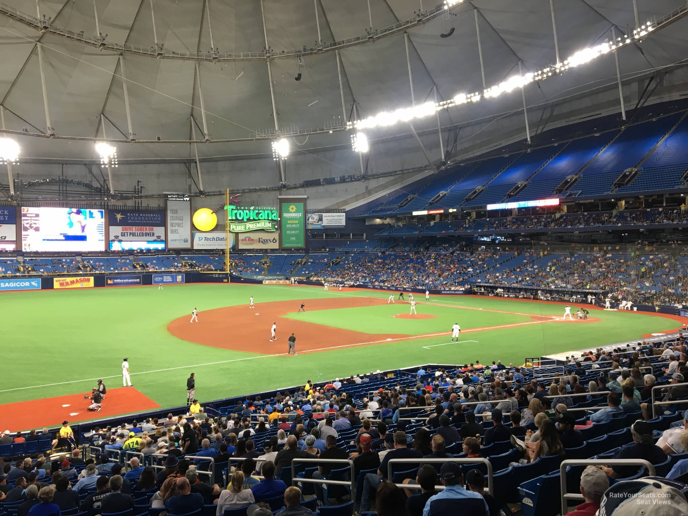 section 127, row jj seat view  for baseball - tropicana field
