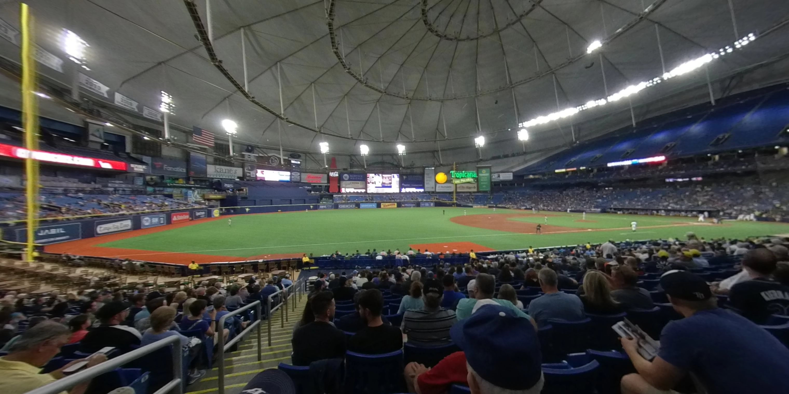 section 129 panoramic seat view  for baseball - tropicana field