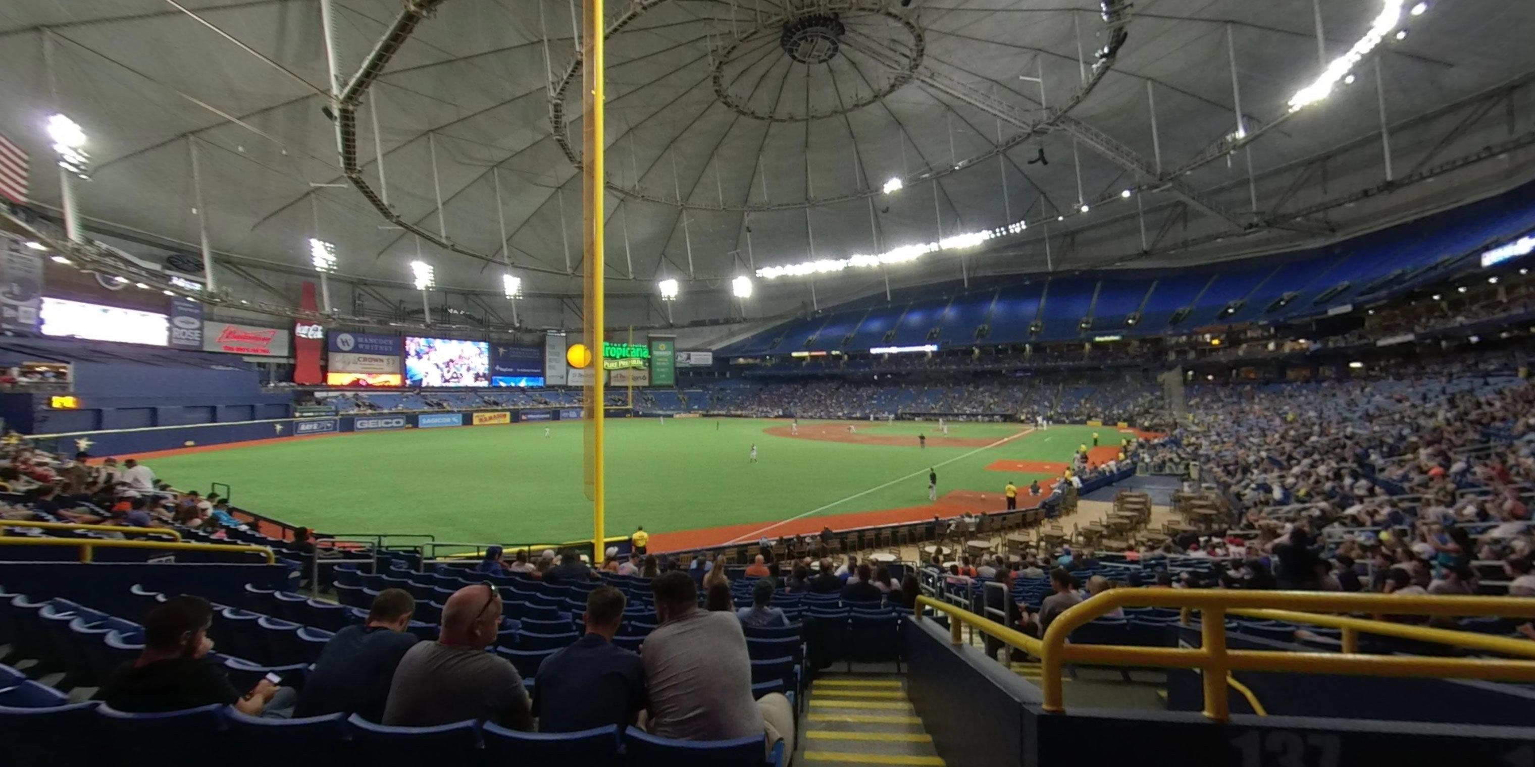 section 137 panoramic seat view  for baseball - tropicana field