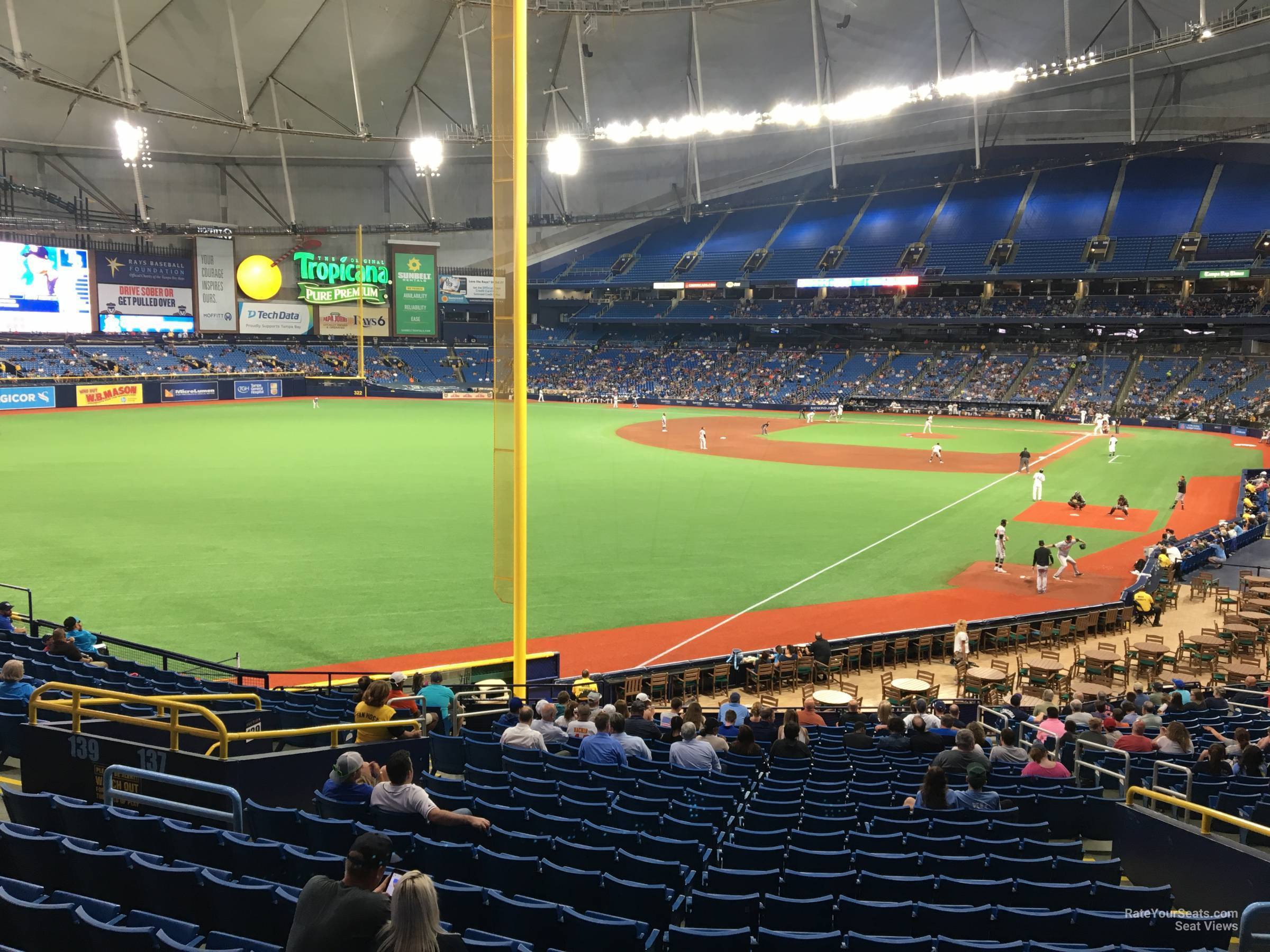 section 137, row jj seat view  for baseball - tropicana field
