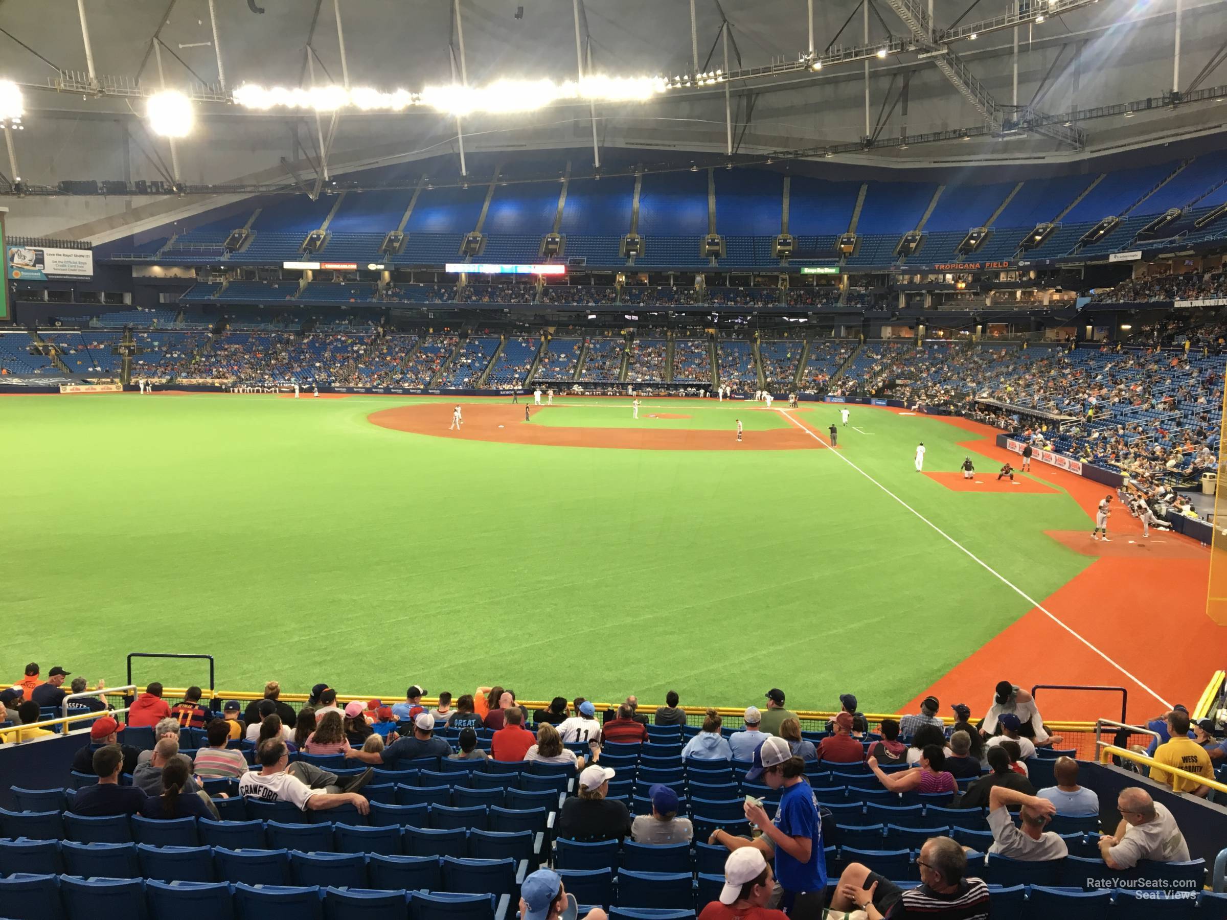 section 141, row ww seat view  for baseball - tropicana field