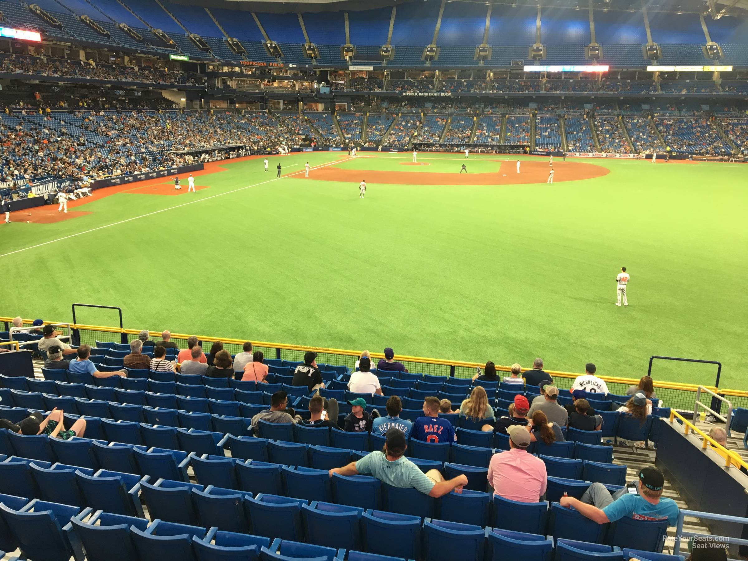 section 144, row yy seat view  for baseball - tropicana field