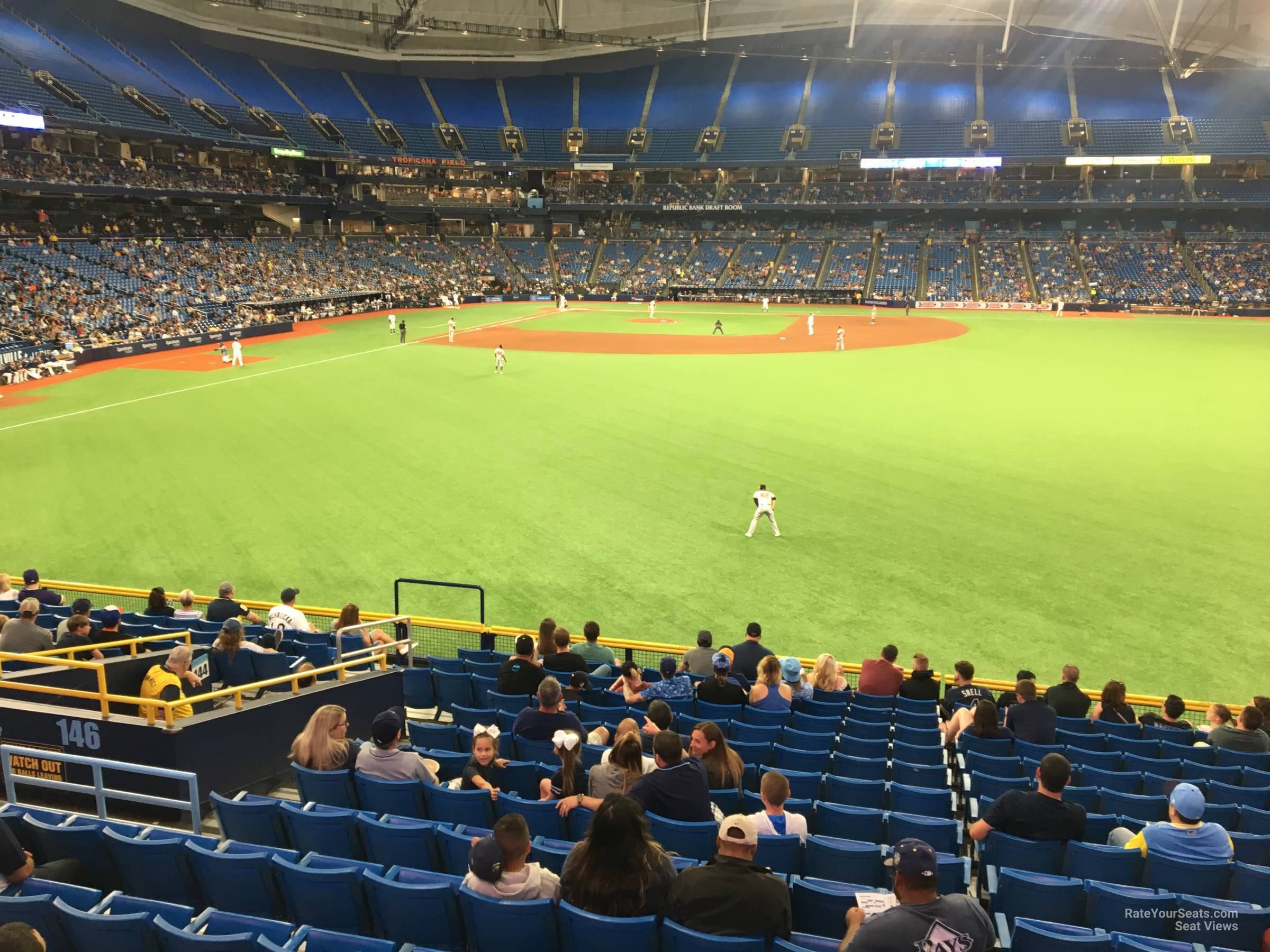 section 146, row xx seat view  for baseball - tropicana field