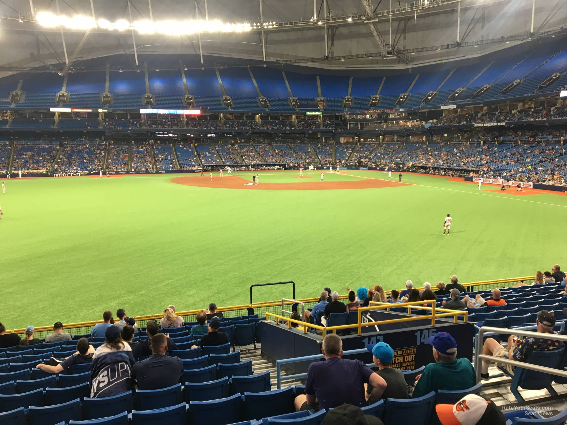 section 147, row vv seat view  for baseball - tropicana field
