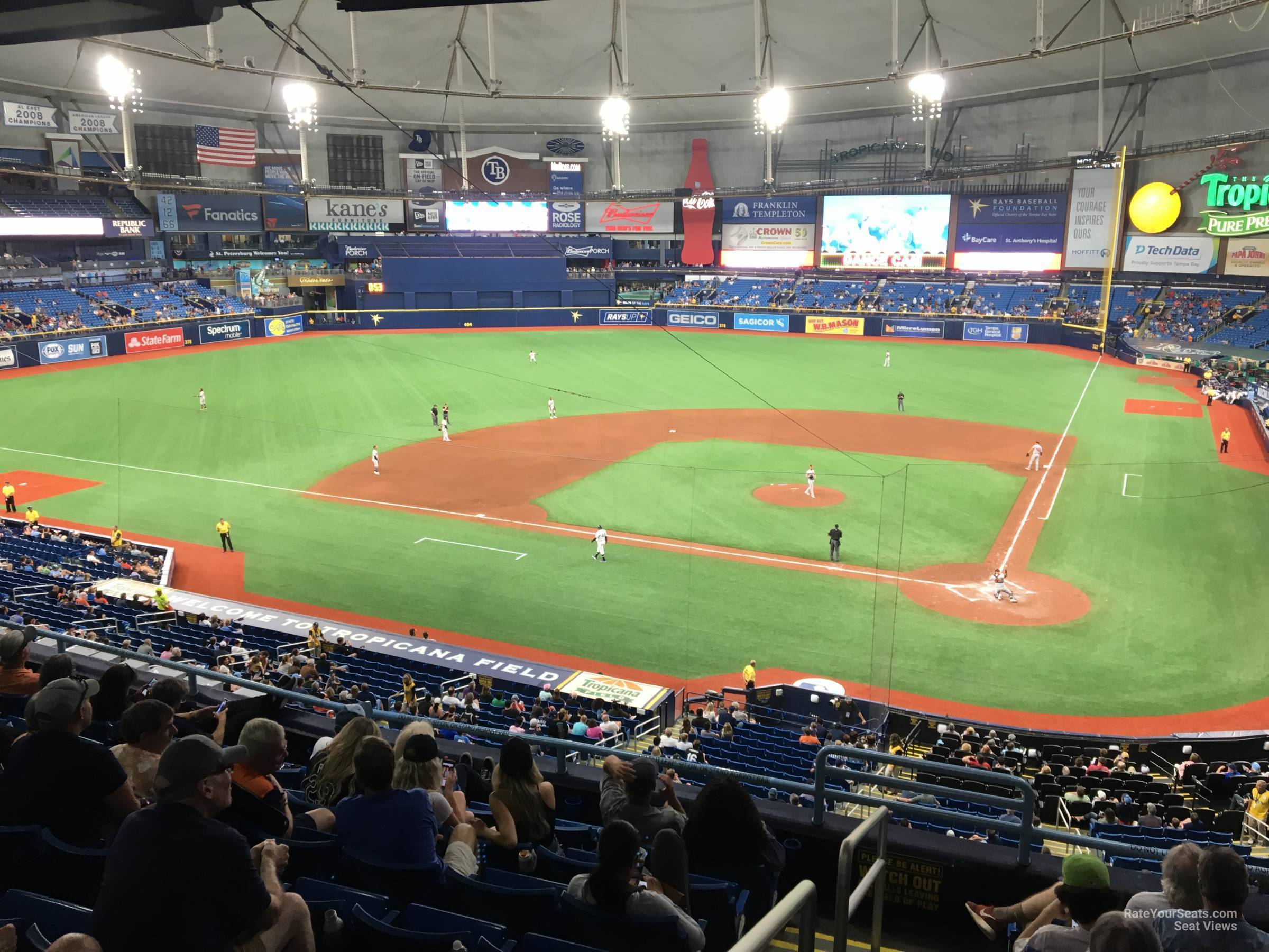 section 207, row h seat view  for baseball - tropicana field