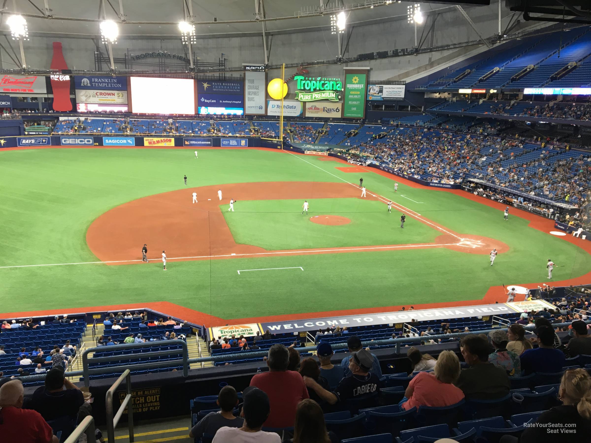 section 213, row h seat view  for baseball - tropicana field
