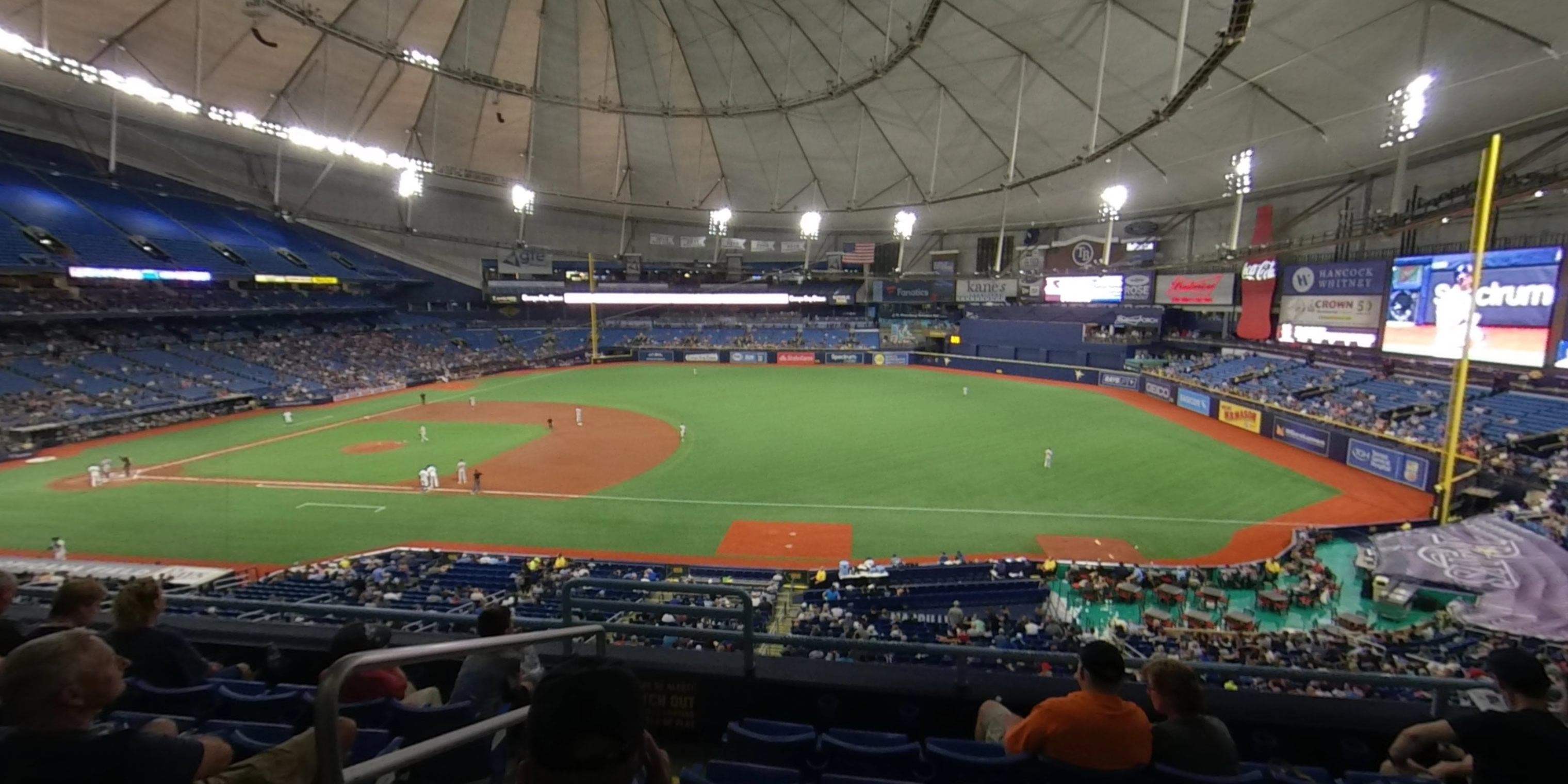 section 218 panoramic seat view  for baseball - tropicana field