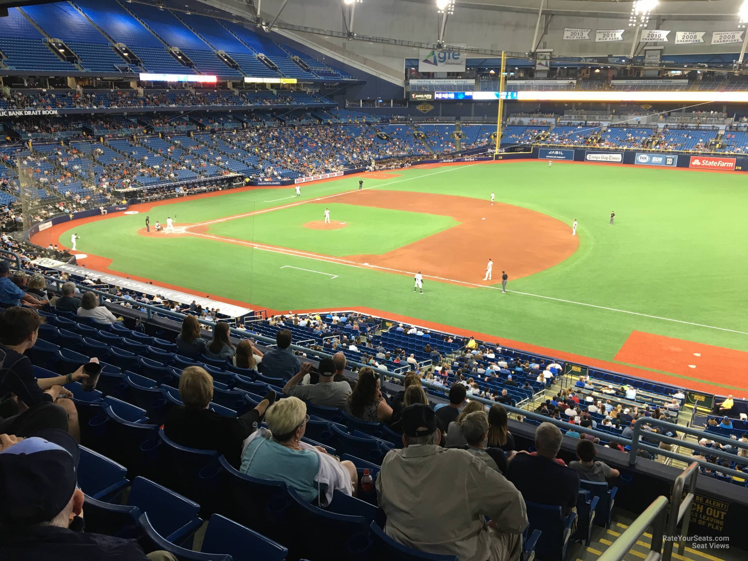 section 218, row h seat view  for baseball - tropicana field
