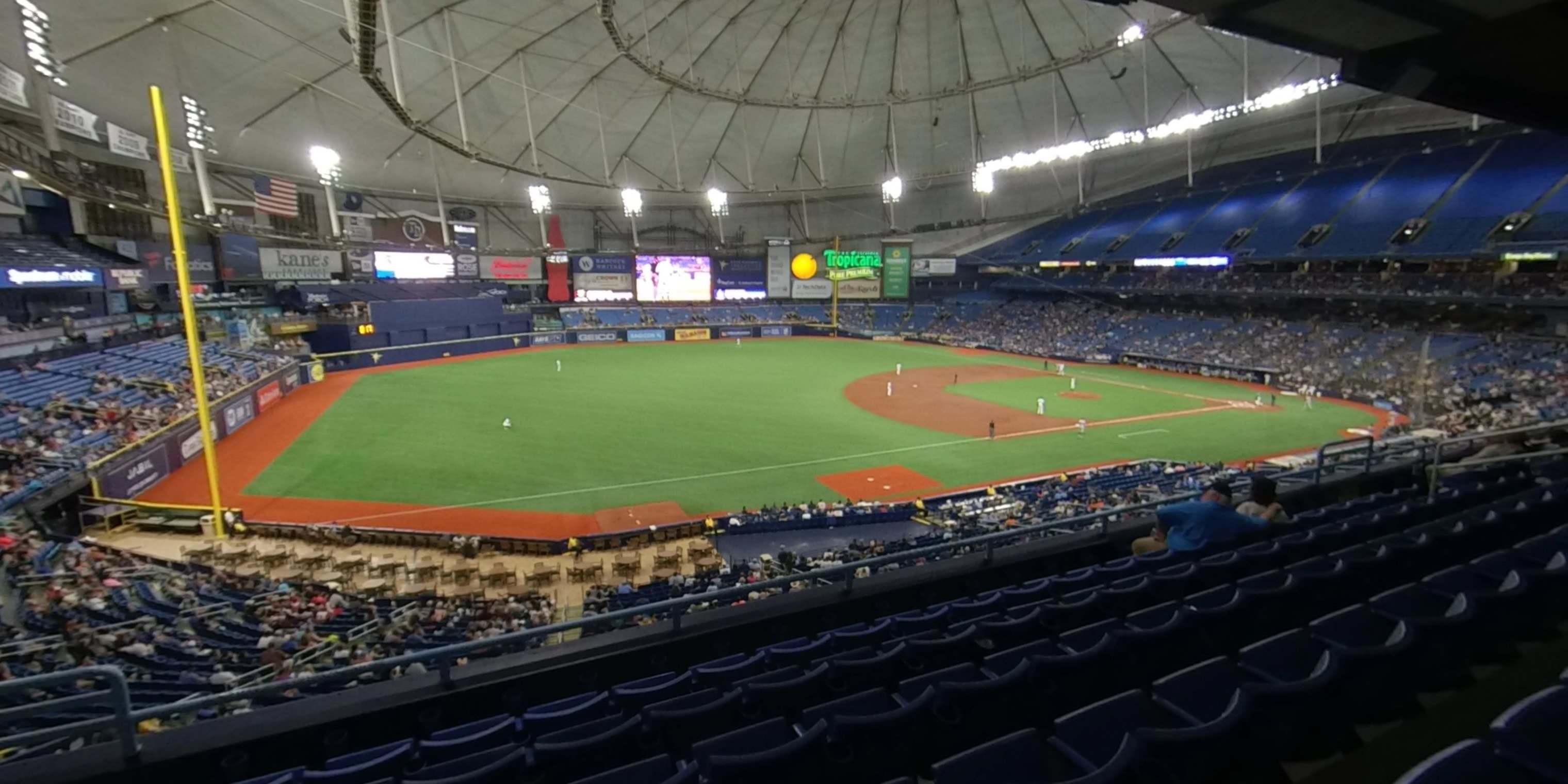 section 221 panoramic seat view  for baseball - tropicana field