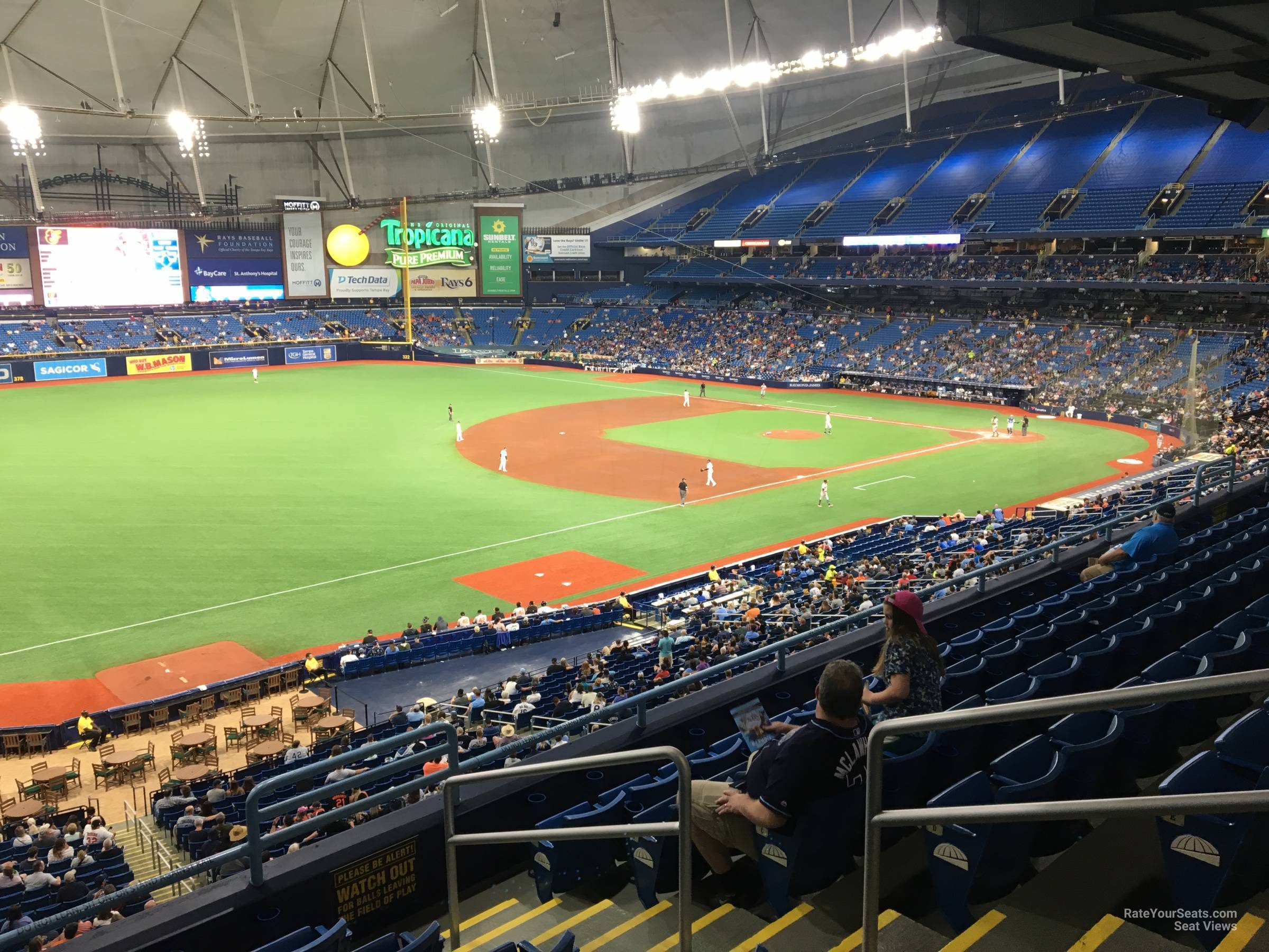section 223, row h seat view  for baseball - tropicana field