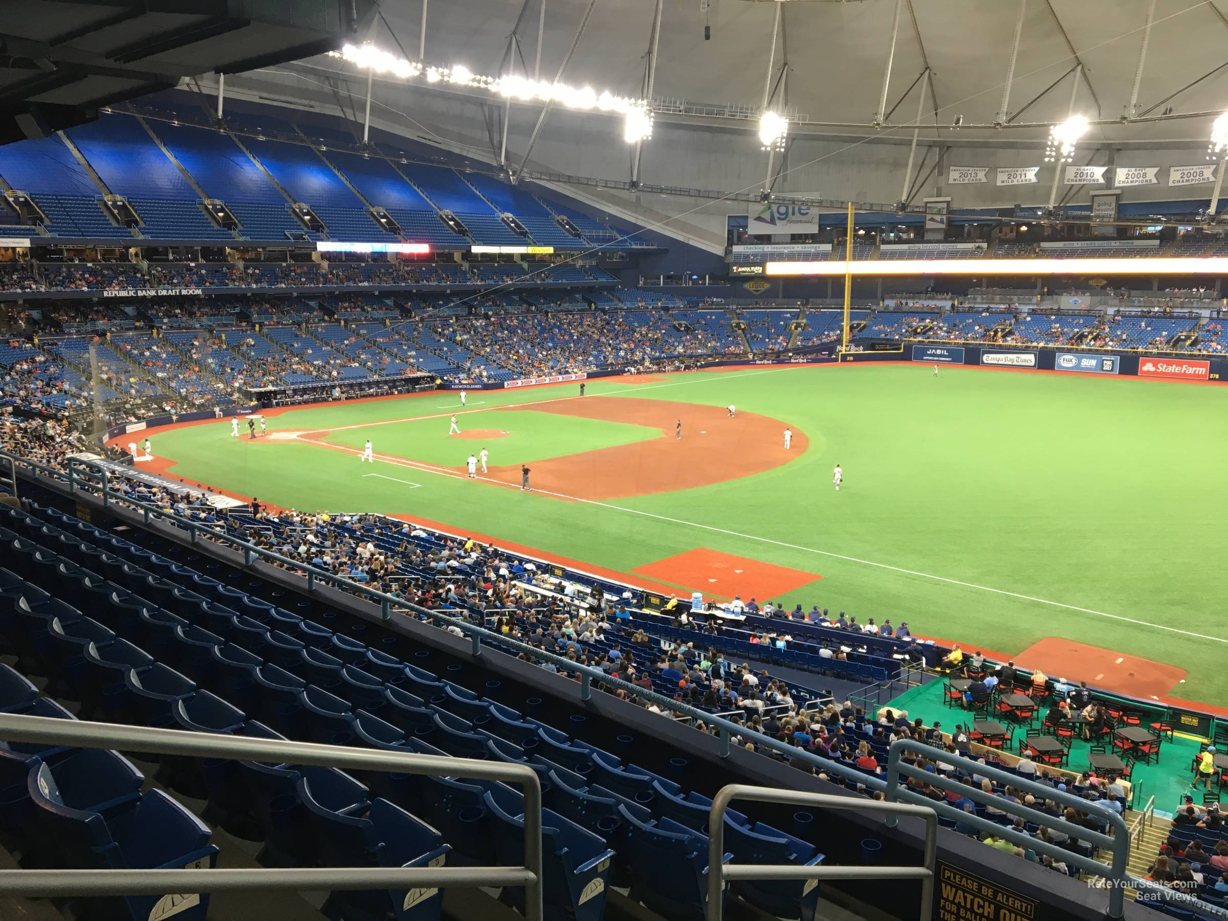 section 224, row h seat view  for baseball - tropicana field