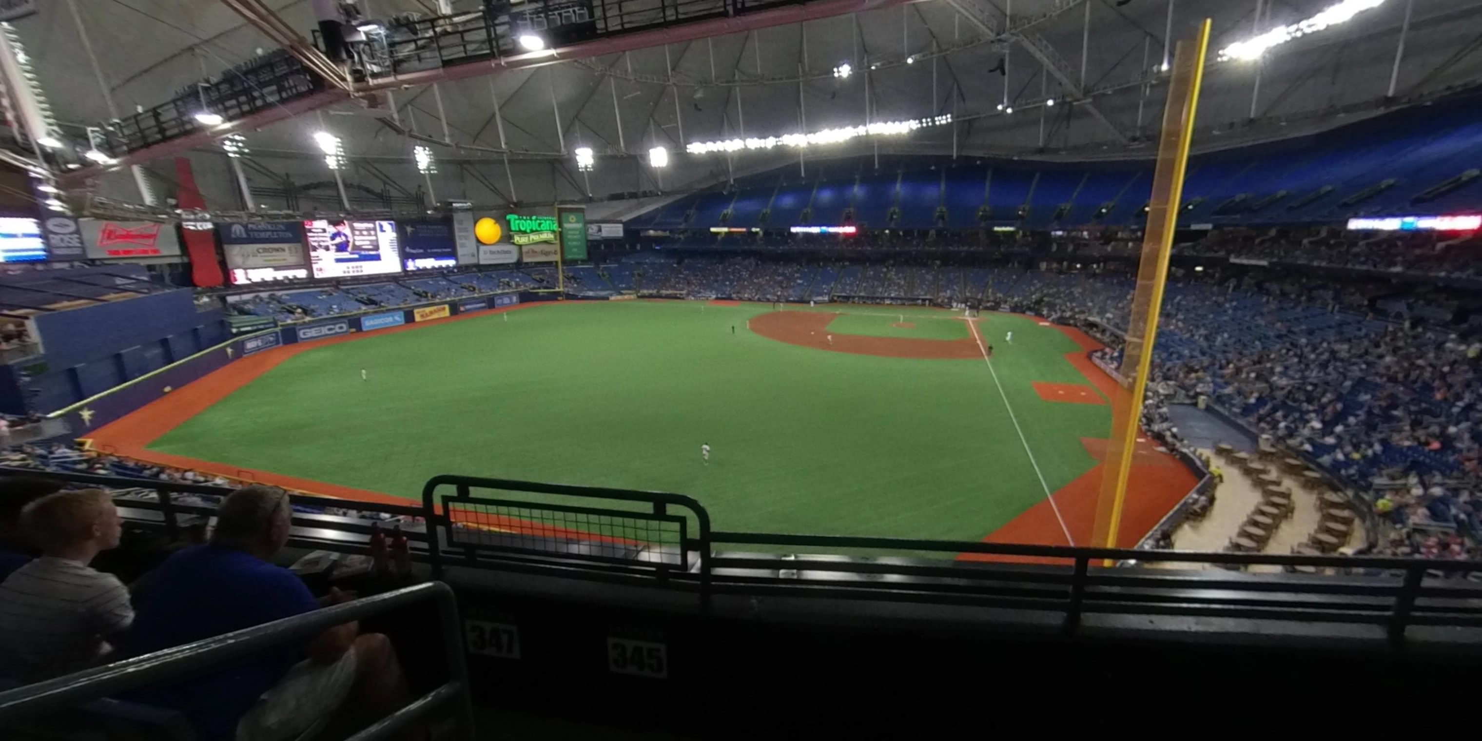 section 347 panoramic seat view  for baseball - tropicana field
