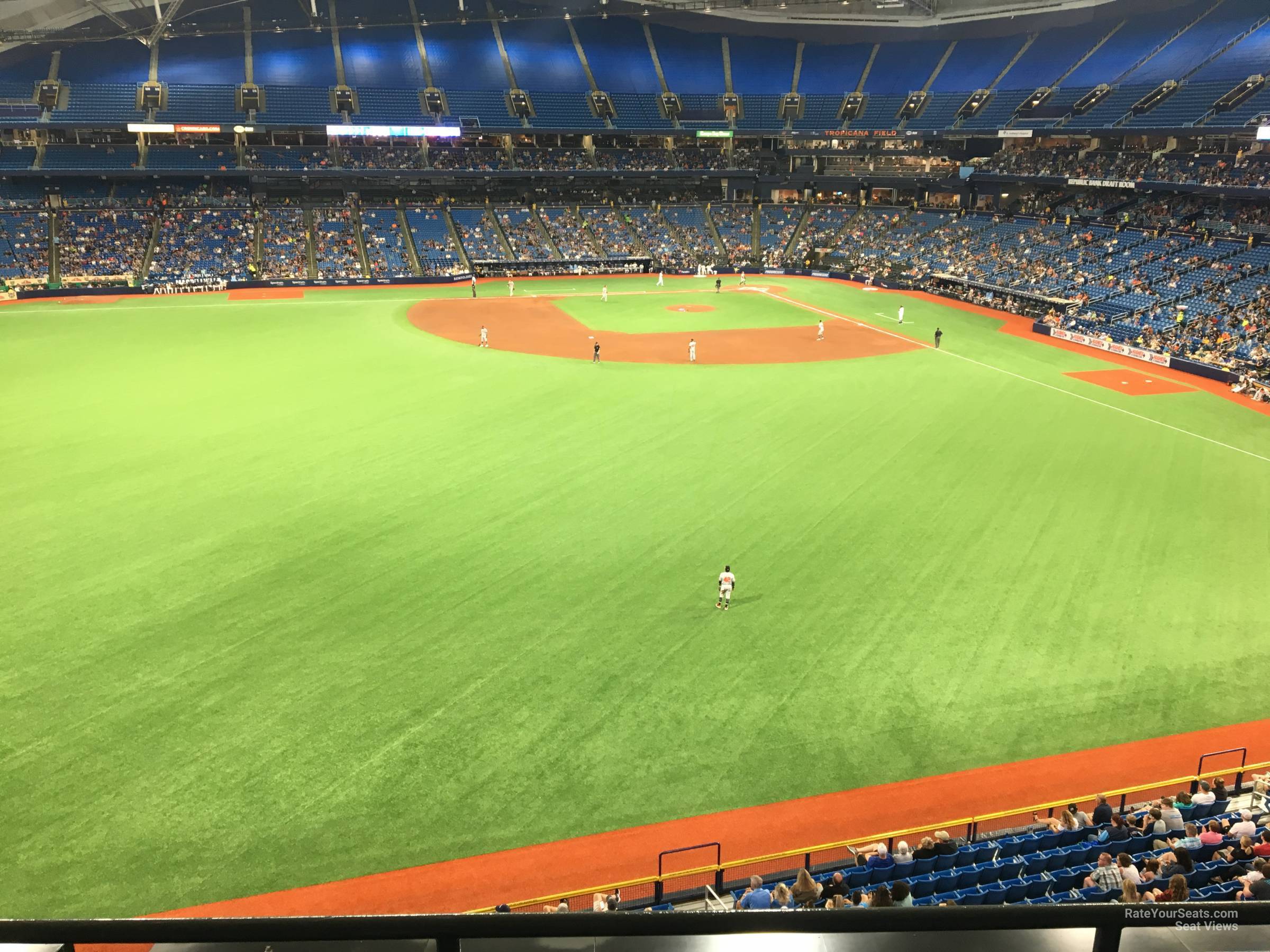 section 353, row b seat view  for baseball - tropicana field