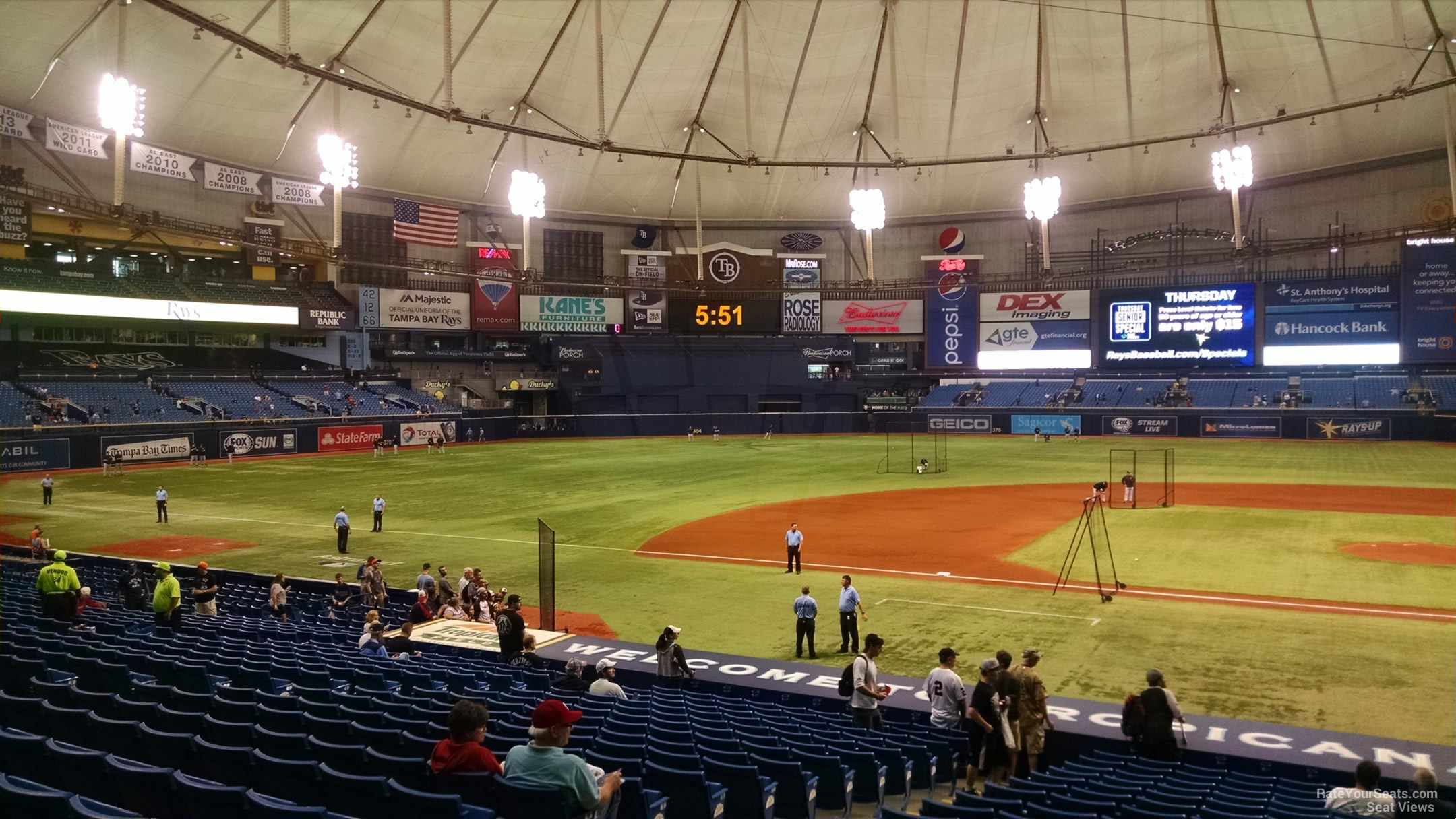 Section 113 at Tropicana Field - RateYourSeats.com