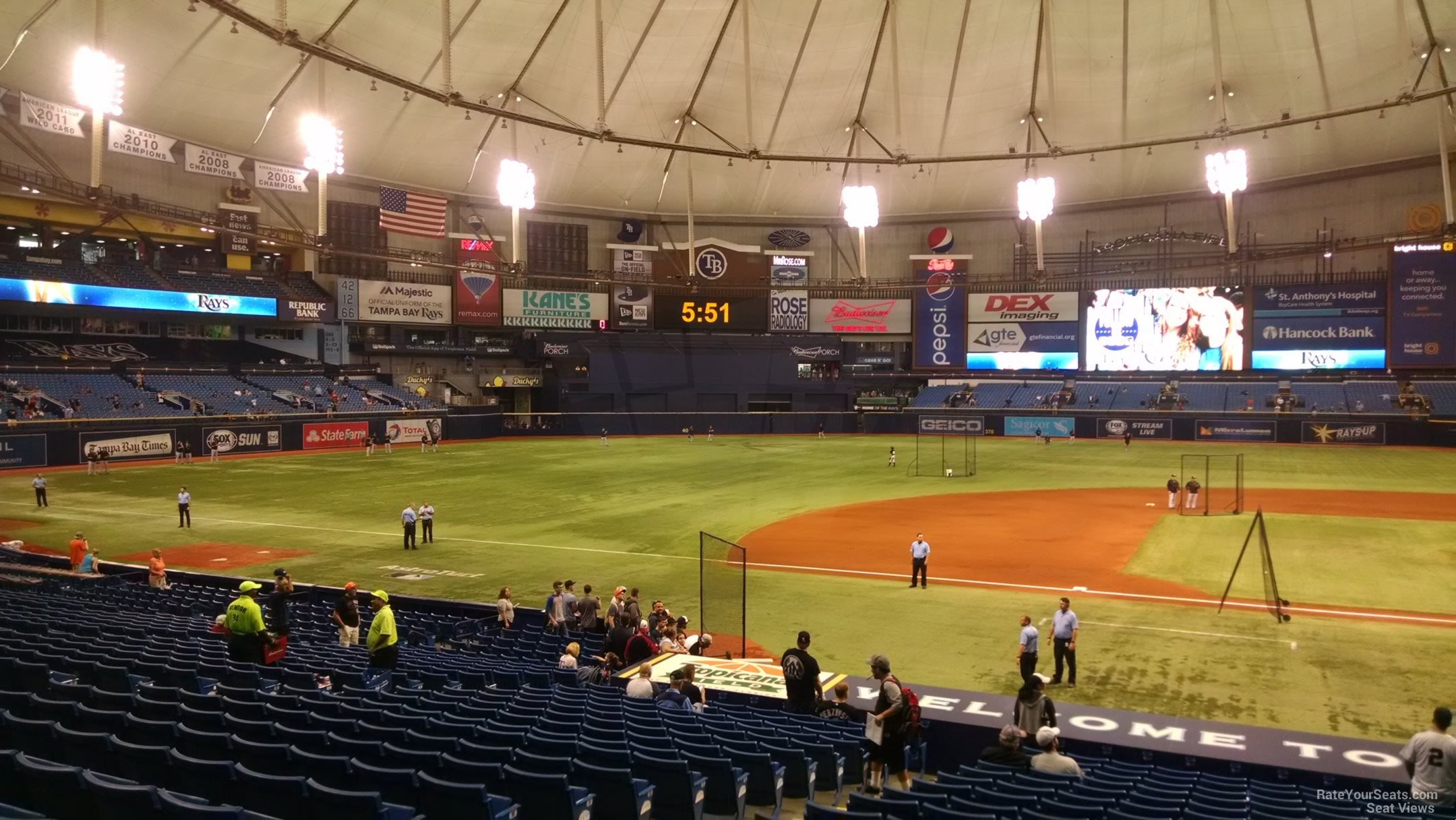 Section 115 at Tropicana Field - RateYourSeats.com