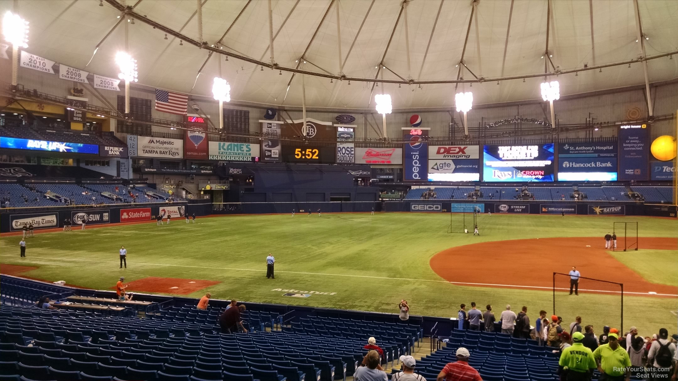 Section 150 at Tropicana Field 