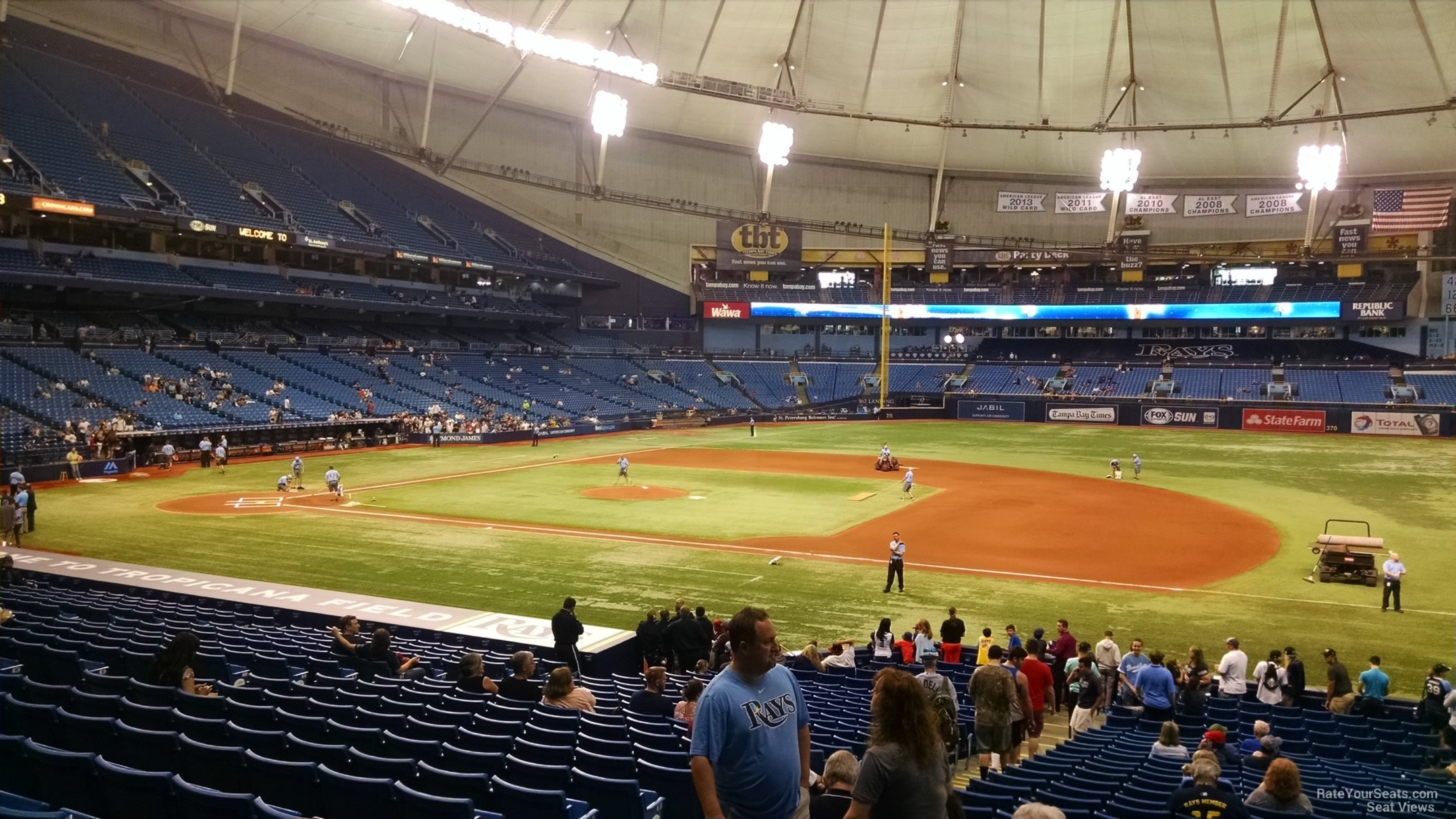 Tropicana Field Section 122 - Tampa Bay Rays - RateYourSeats.com