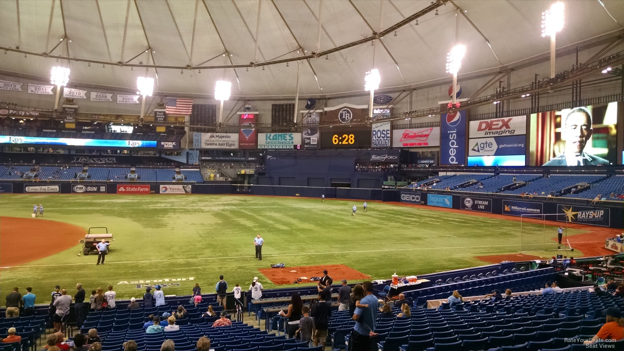 Tropicana Field Section 124 - Tampa Bay Rays - RateYourSeats.com