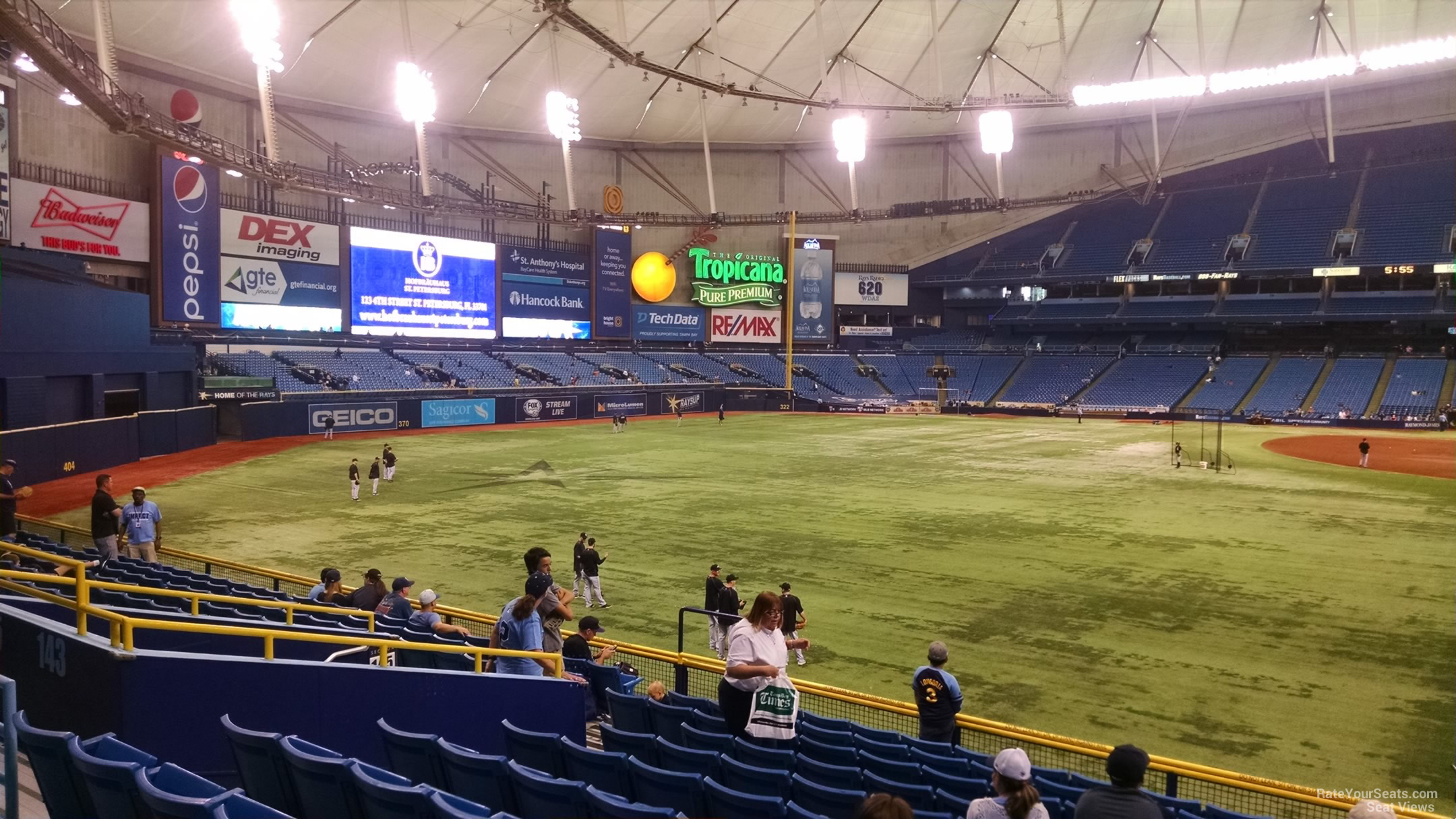 Tropicana Field Section 145 - Tampa Bay Rays - RateYourSeats.com