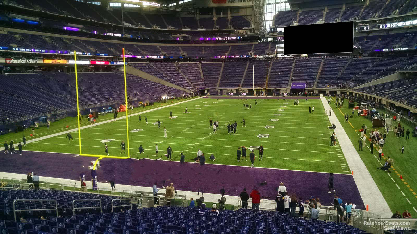 section 140, row 24 seat view  for football - u.s. bank stadium