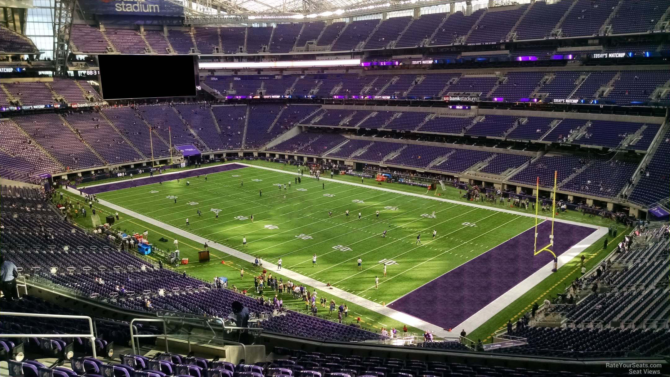 section 204, row 15 seat view  for football - u.s. bank stadium