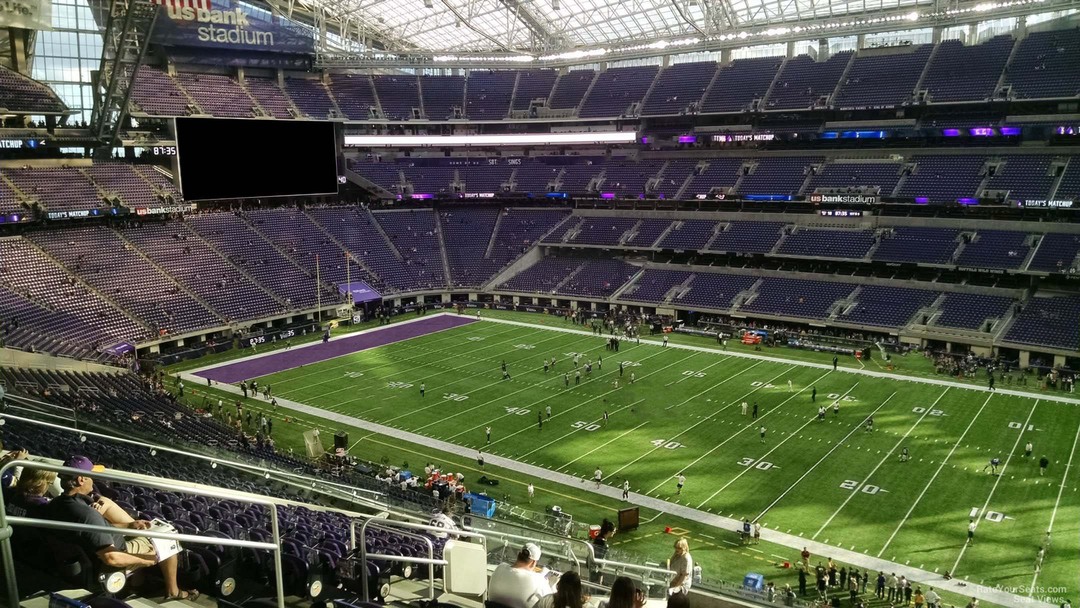 section 207, row 15 seat view  for football - u.s. bank stadium