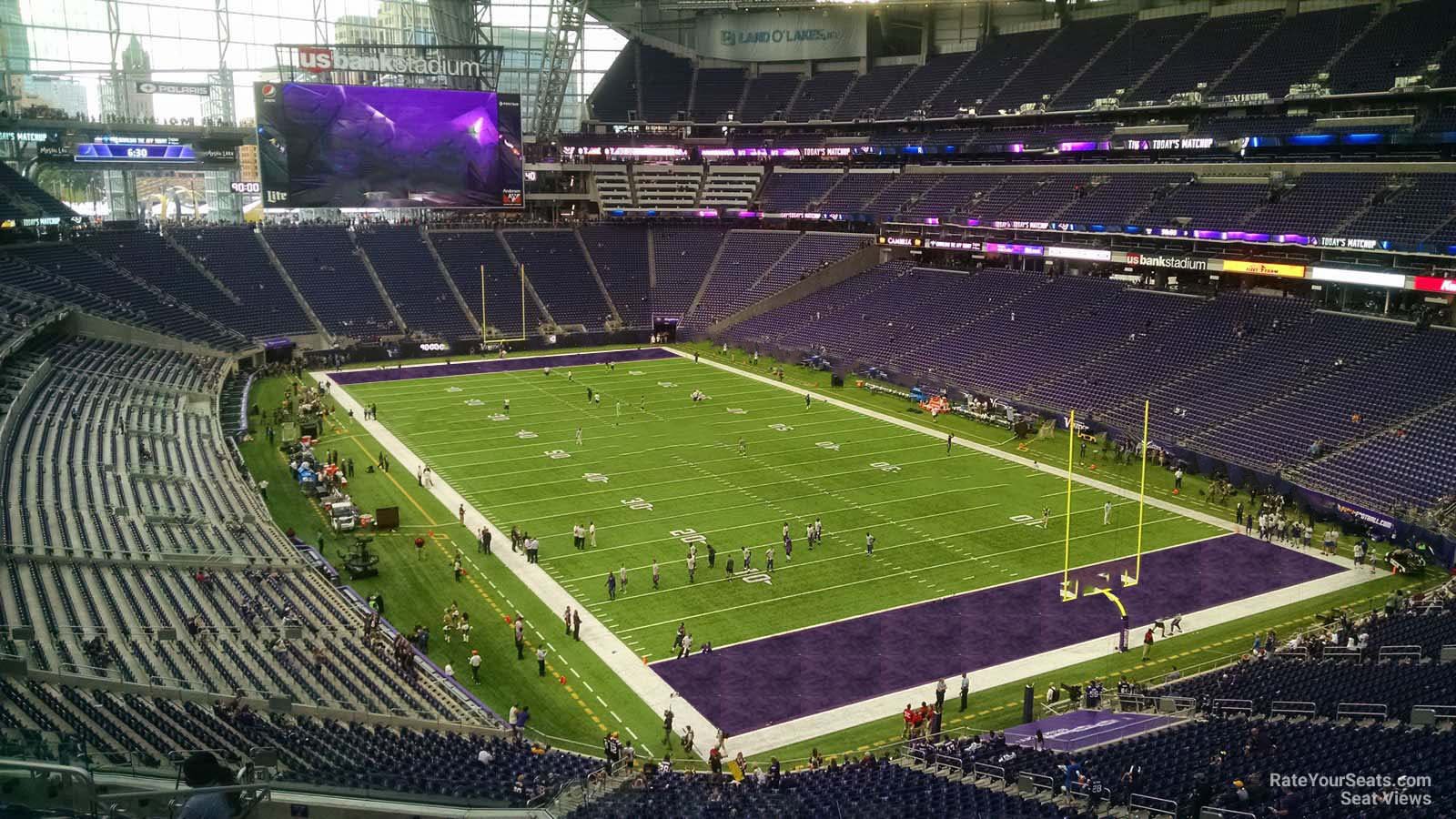section 225, row 11 seat view  for football - u.s. bank stadium