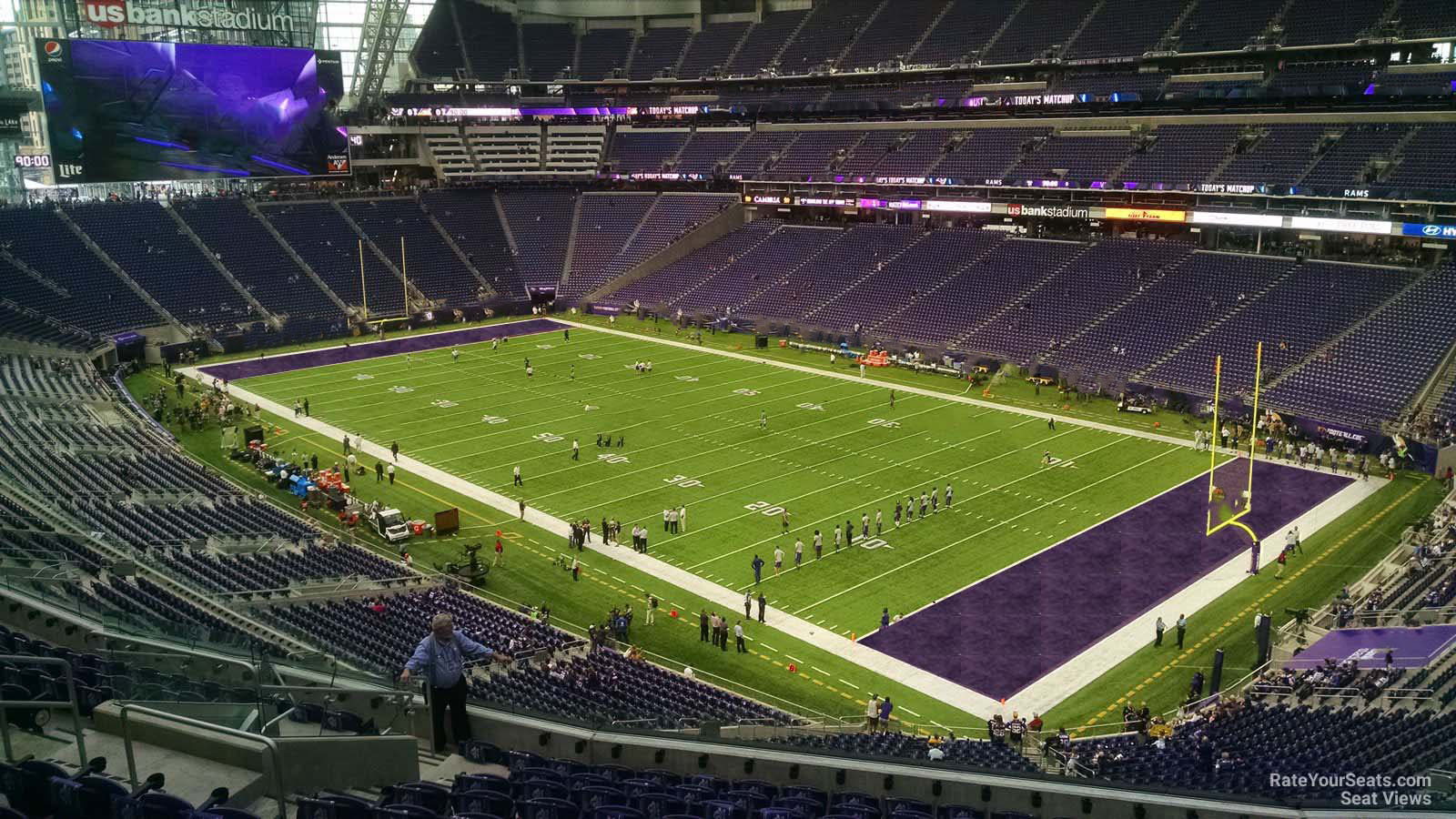 section 227, row 12 seat view  for football - u.s. bank stadium