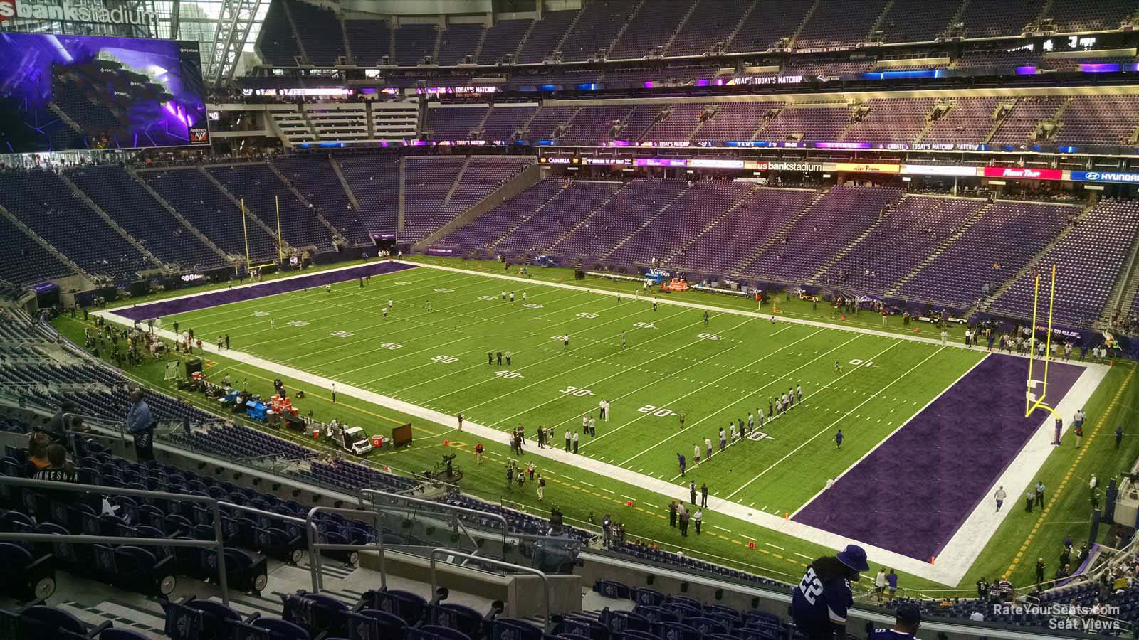section 228, row 12 seat view  for football - u.s. bank stadium