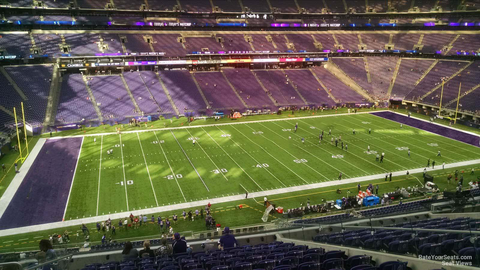 section 237, row 13 seat view  for football - u.s. bank stadium