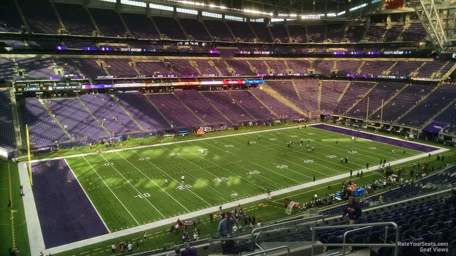 section 239, row 13 seat view  for football - u.s. bank stadium