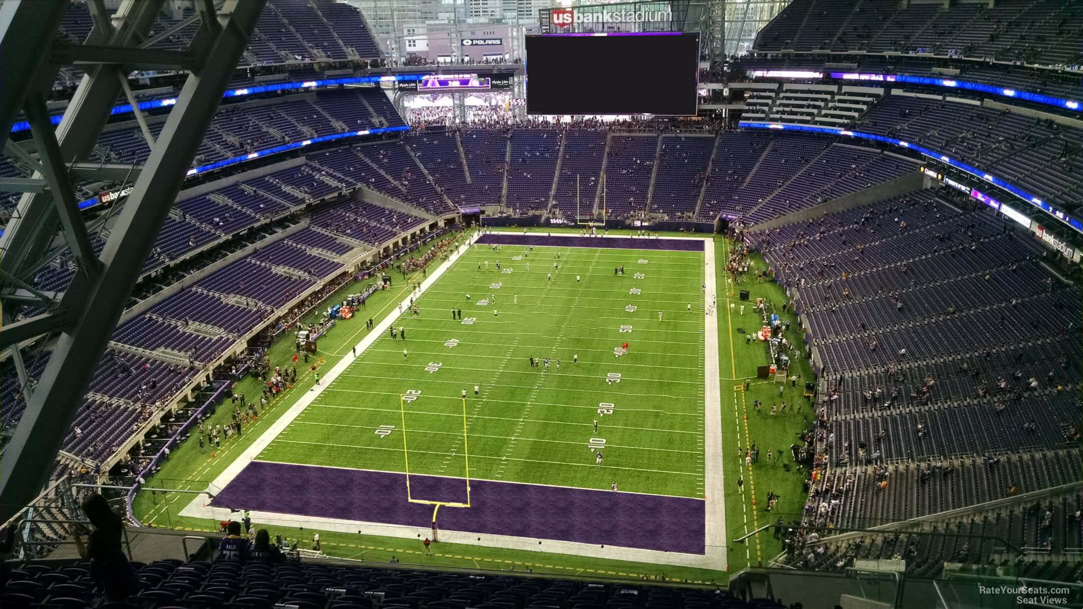 section 325, row 15 seat view  for football - u.s. bank stadium