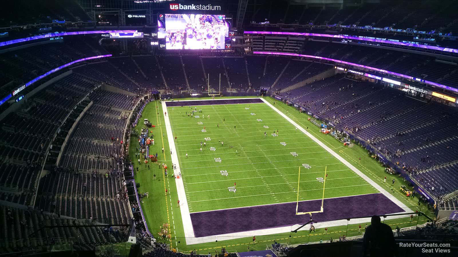 section 329, row 11 seat view  for football - u.s. bank stadium