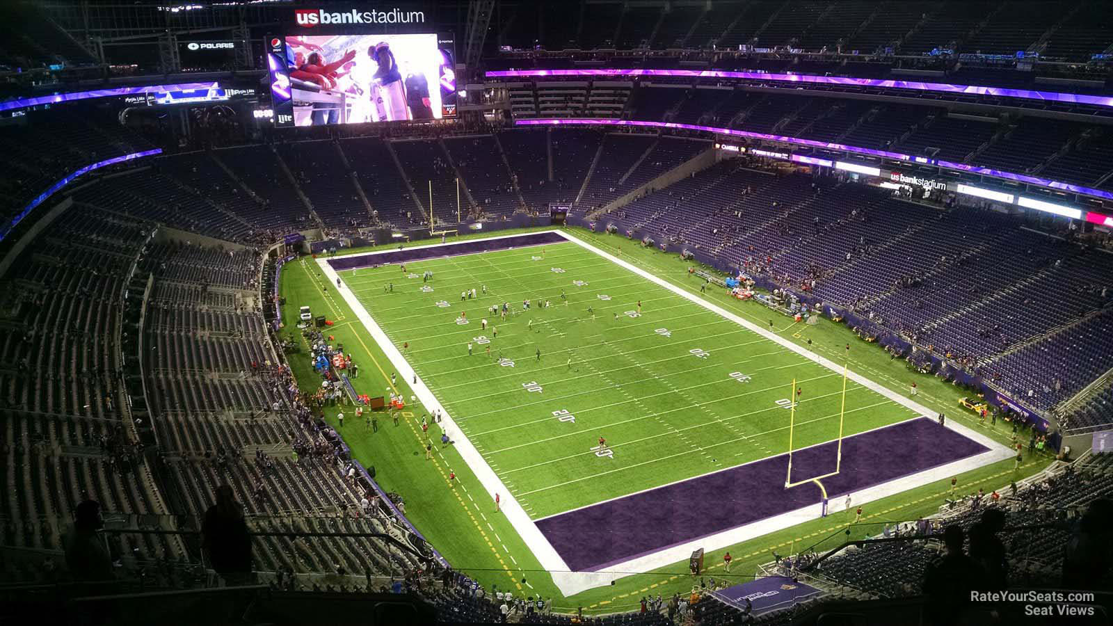 section 331, row 11 seat view  for football - u.s. bank stadium