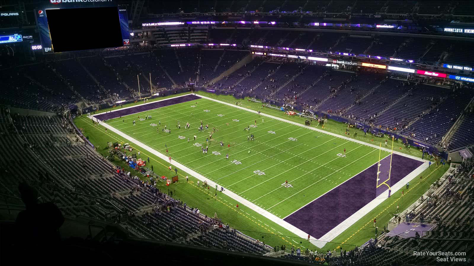 section 334, row 11 seat view  for football - u.s. bank stadium