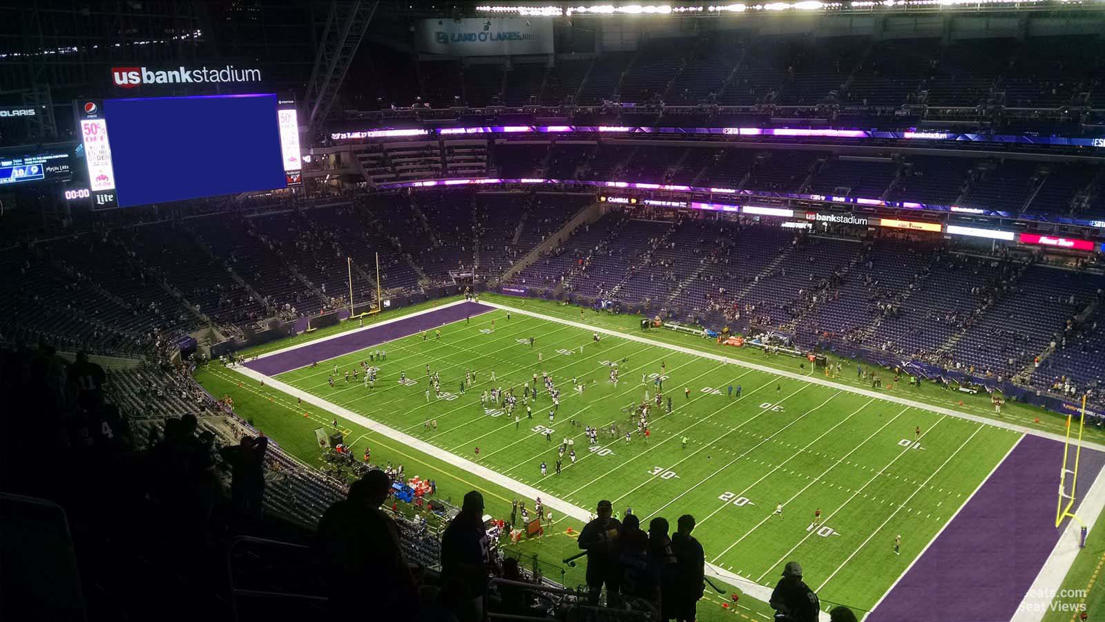 section 336, row 11 seat view  for football - u.s. bank stadium