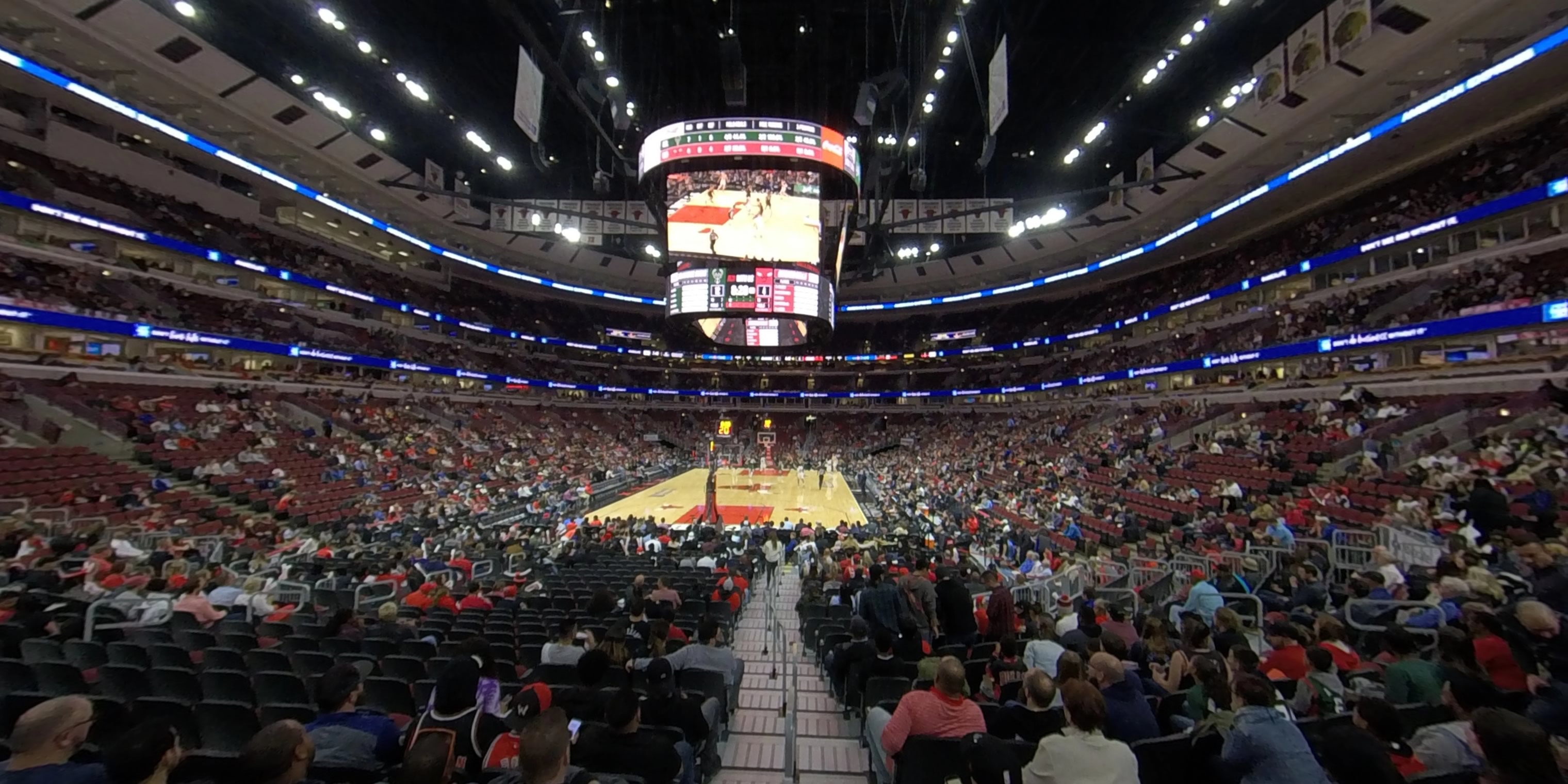 section 105 panoramic seat view  for basketball - united center