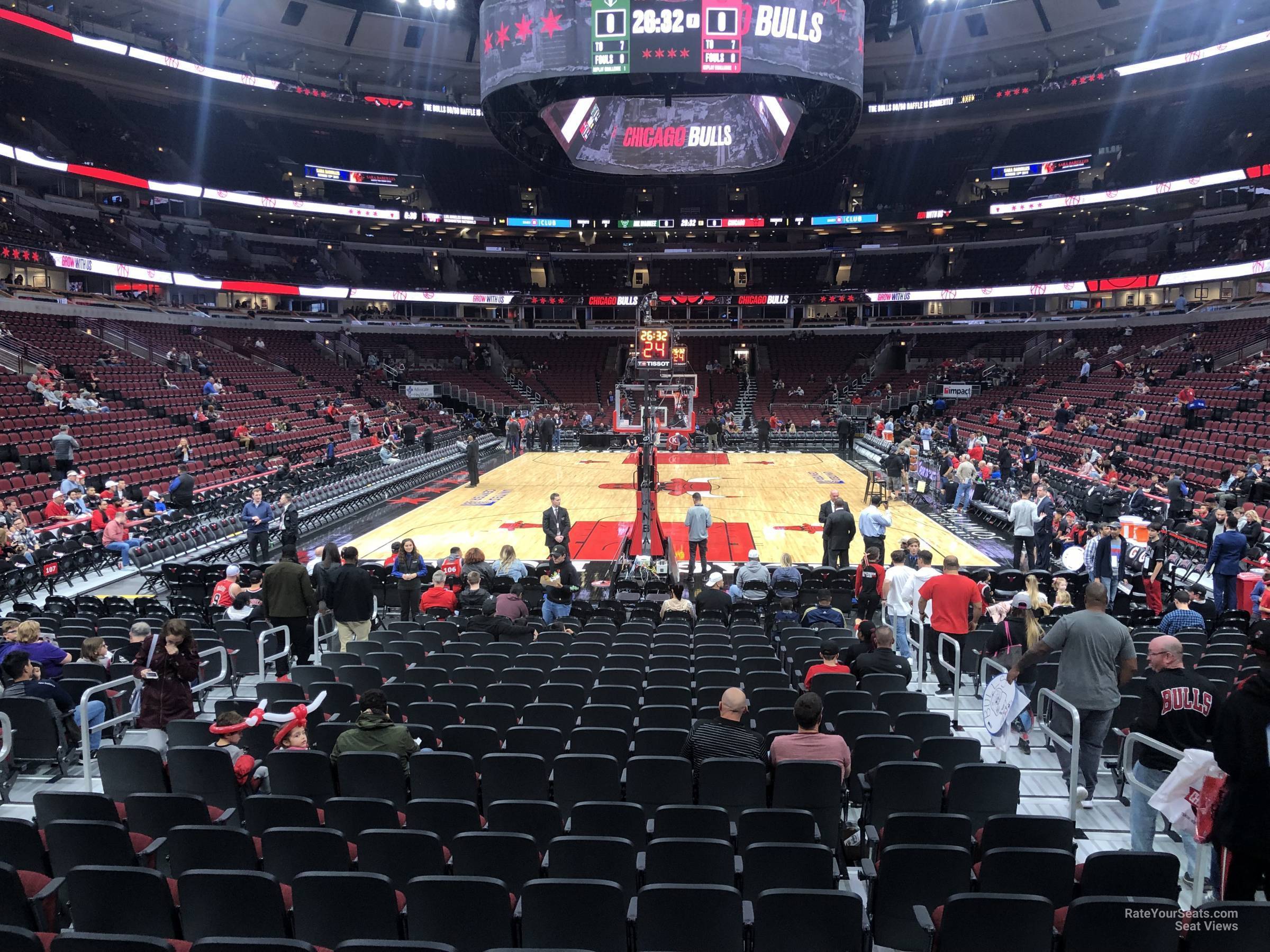 Section 106 at United Center - Chicago Bulls - RateYourSeats.com