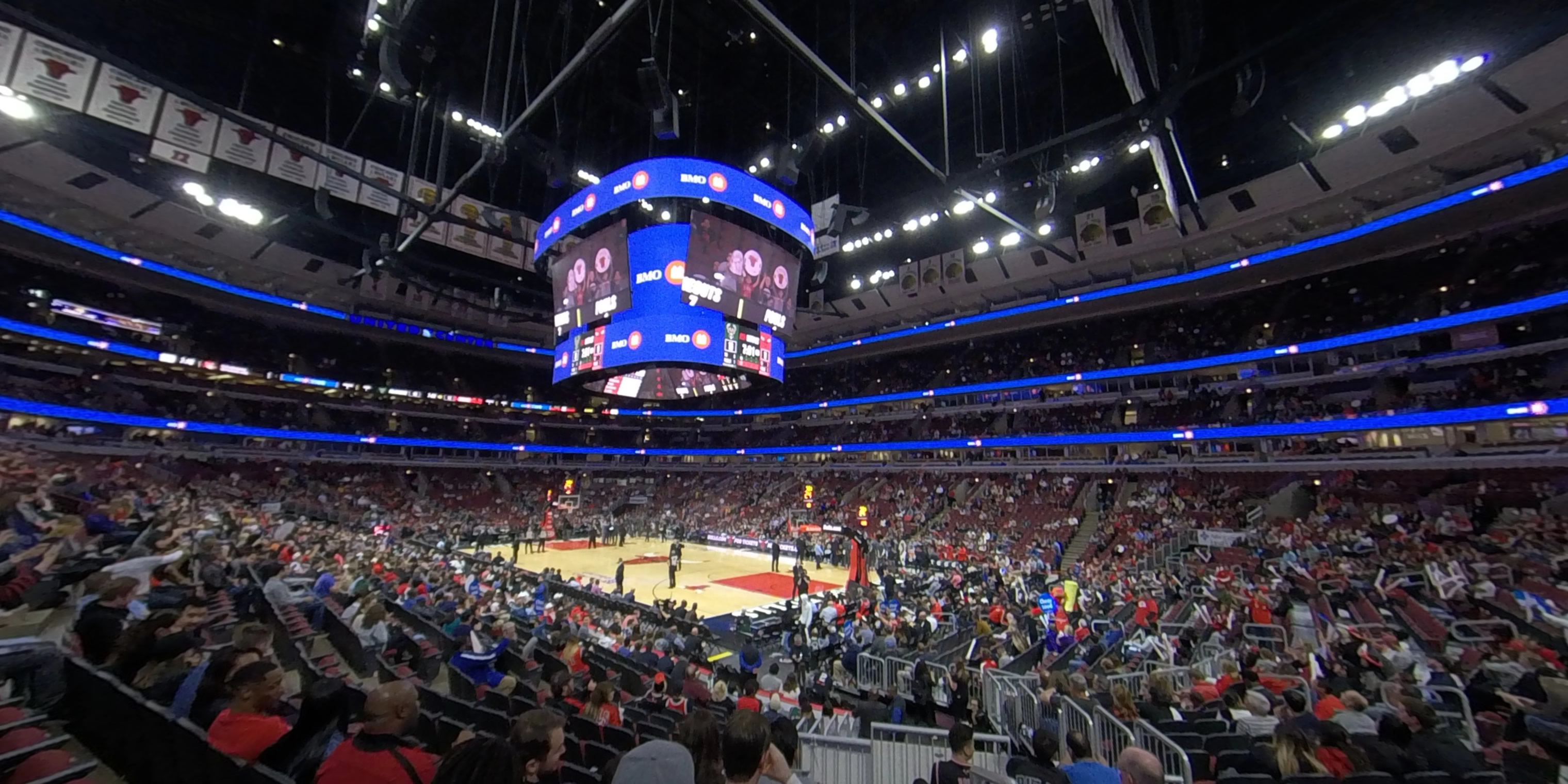 section 108 panoramic seat view  for basketball - united center